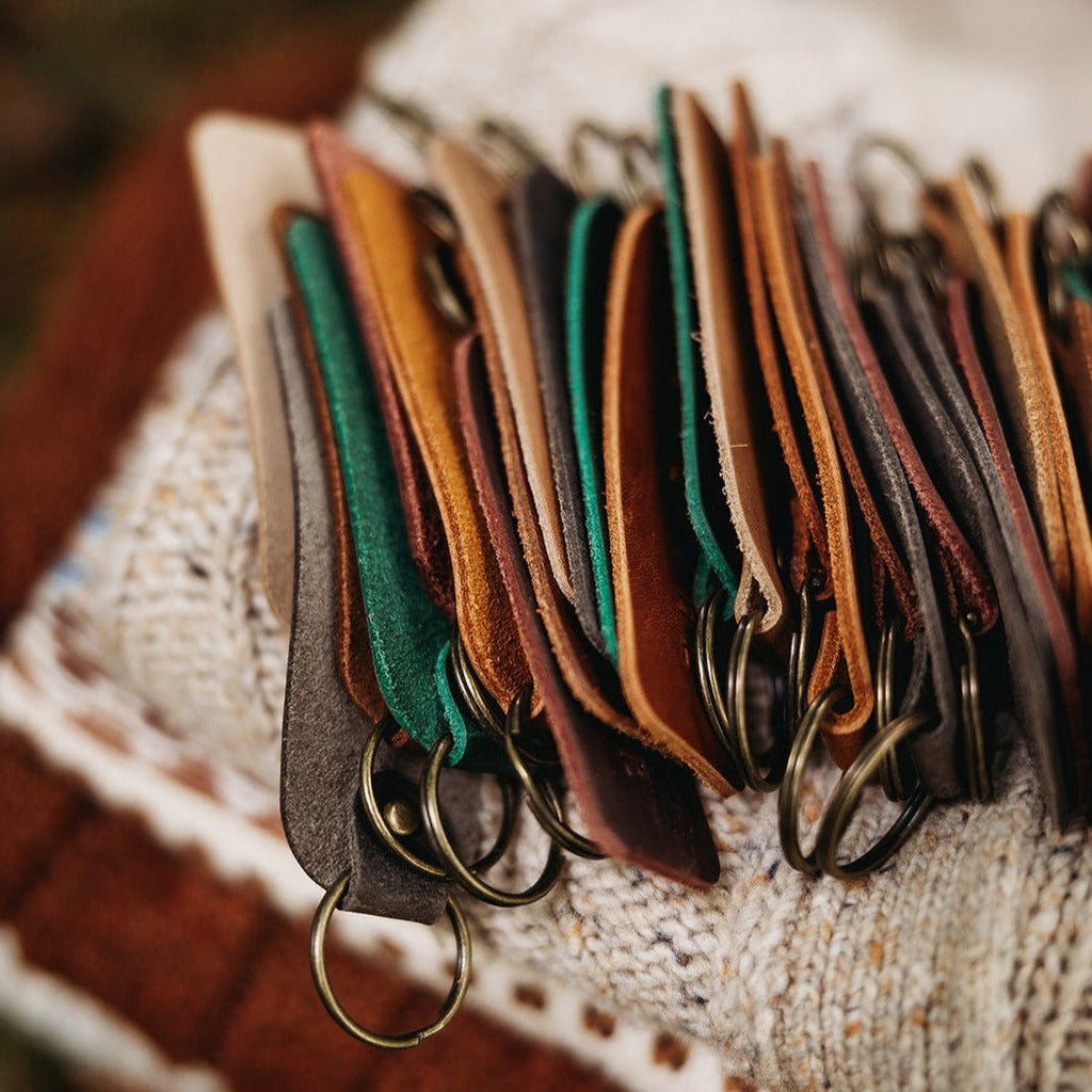 Encouraging Keyring with Handcrafted Leather