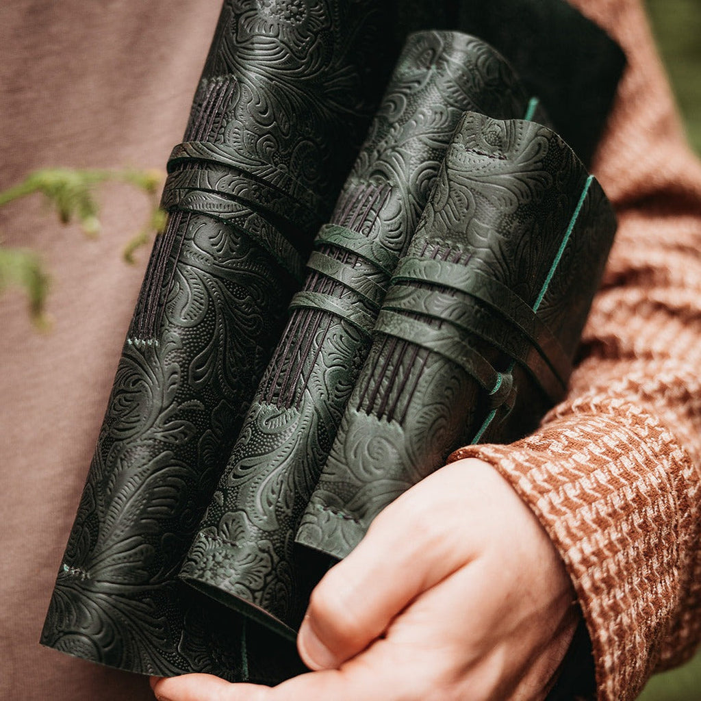 Evergreen Botanical Leather Journal