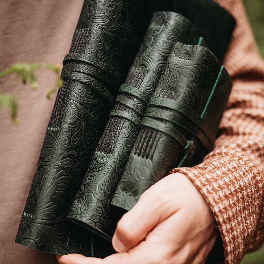 Evergreen Botanical Leather Journal