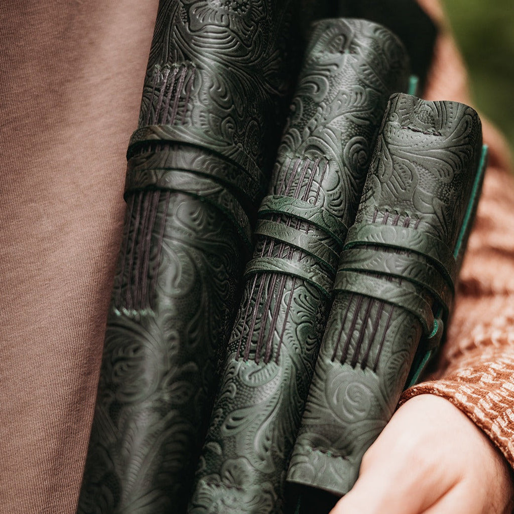 Evergreen Botanical Leather Journal
