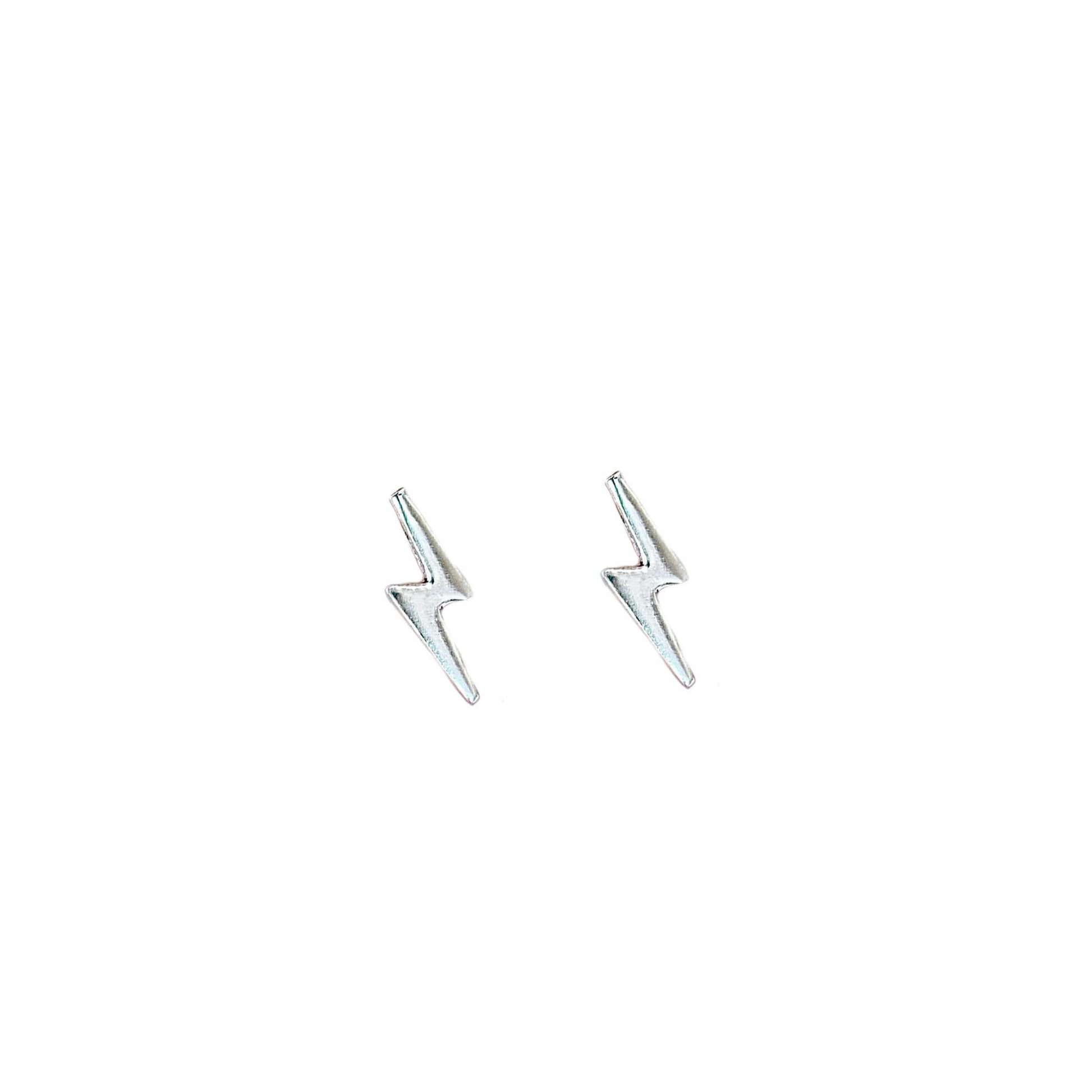 Lightning Bolt Sterling Silver Studs