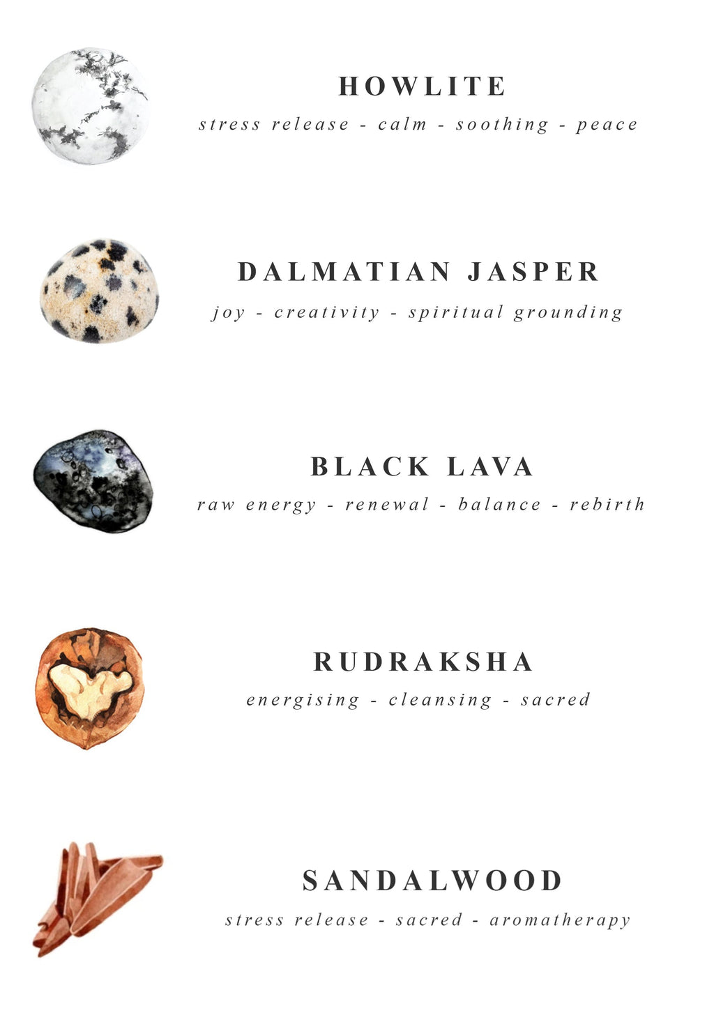 Luna 108 Mala Necklace with Howlite, Dalmatian Jasper and Gold Vermeil