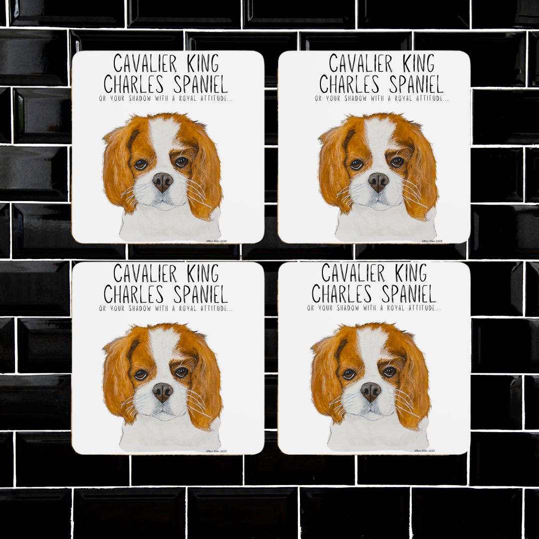 Cavalier King Charles Spaniel Coaster Set of 4