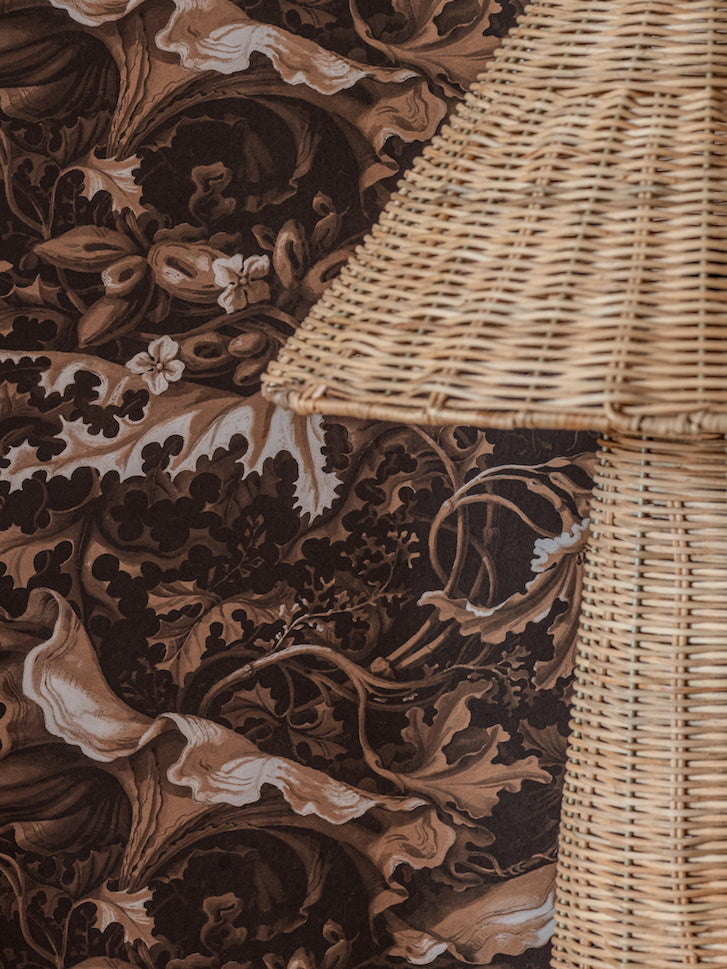 Labyrinth Wallpaper in Oak