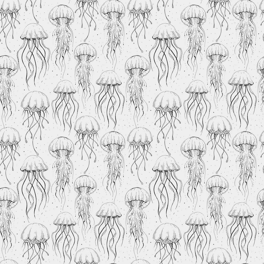 Jellyfish Wallpaper in Monochrome