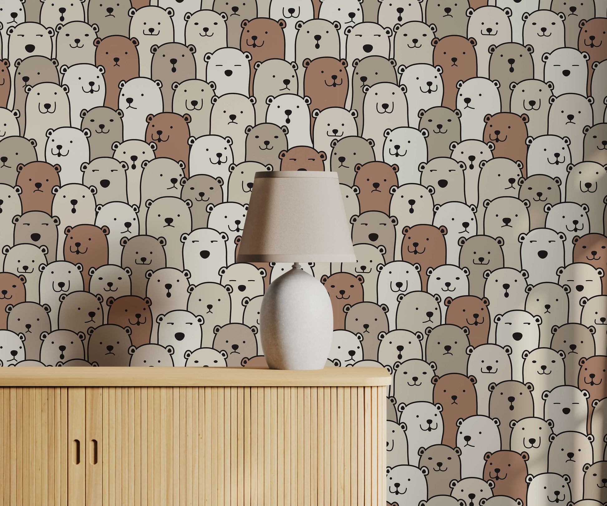 Layton Children's Bear Wallpaper