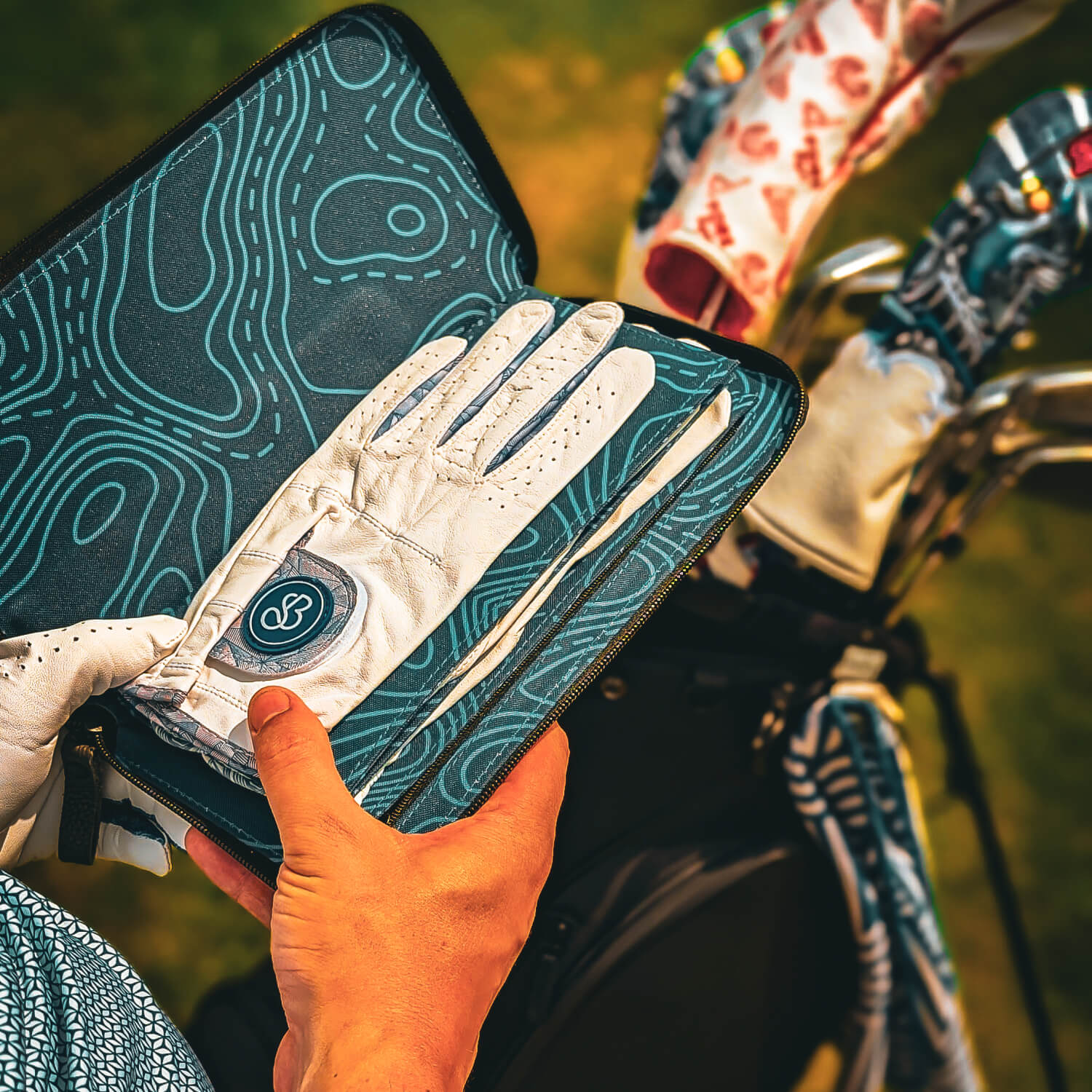 Premium Leather Golf Glove Case