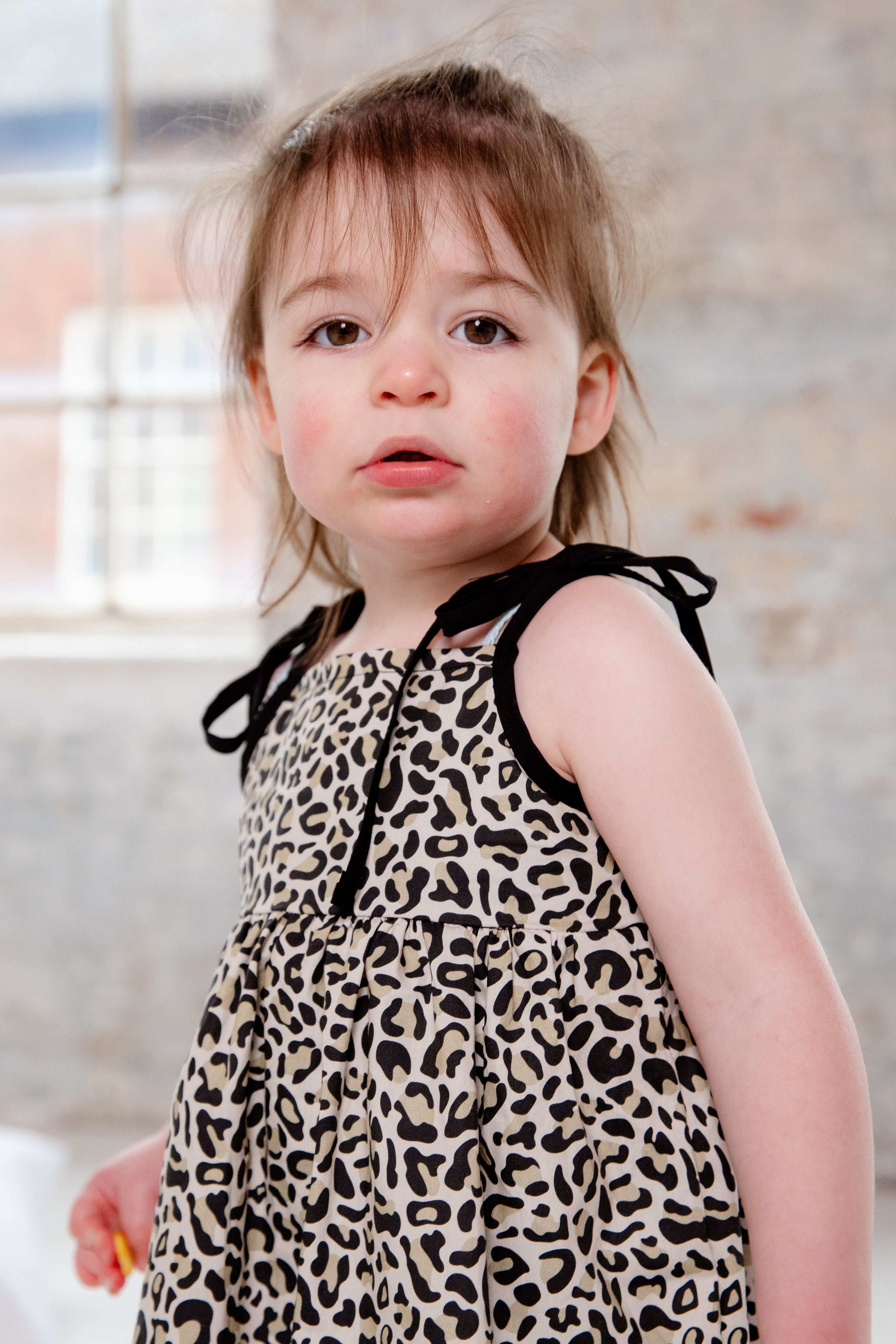 Leopard Print Cotton Dress for Kids