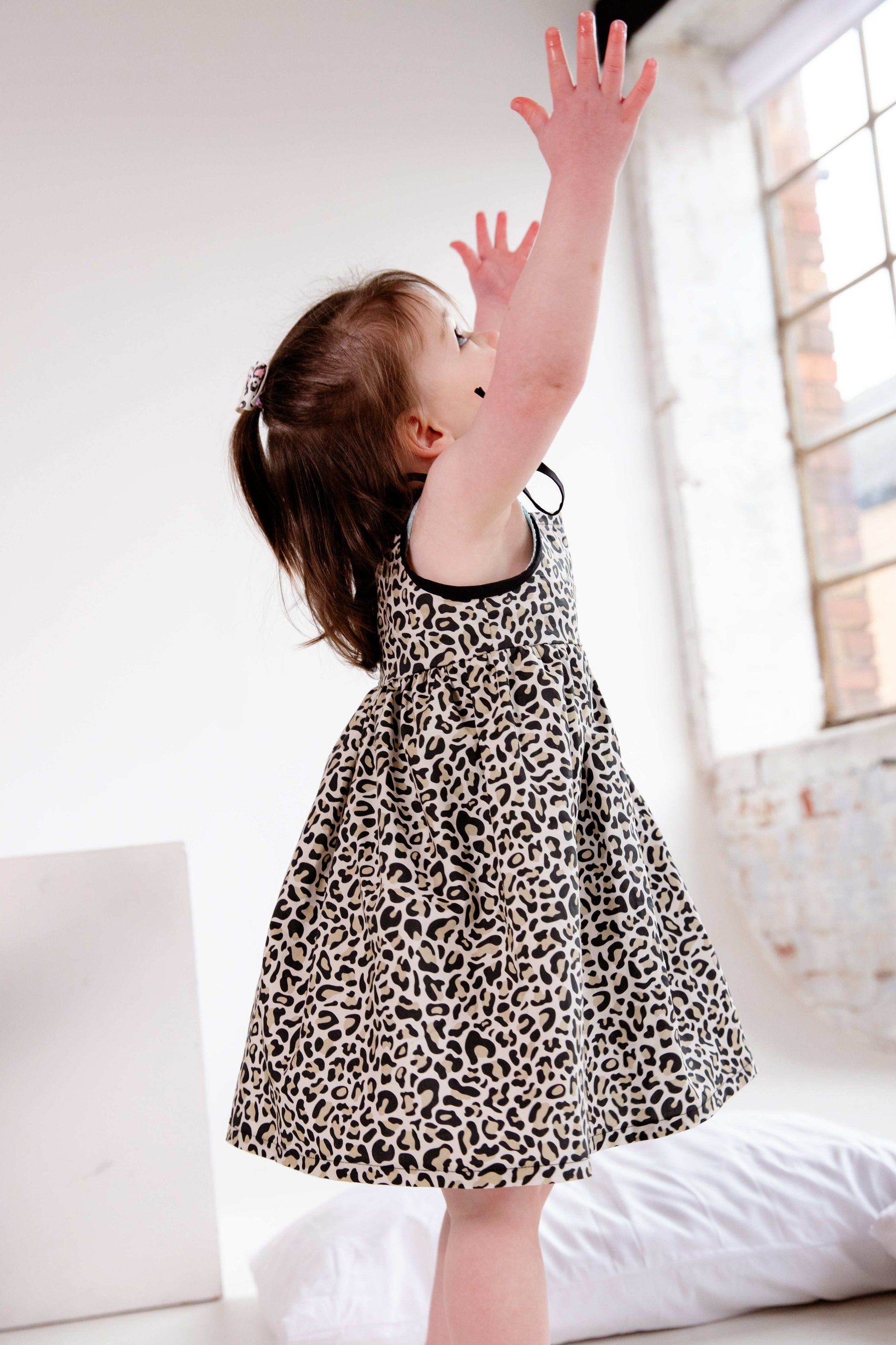 Leopard Print Cotton Dress for Kids