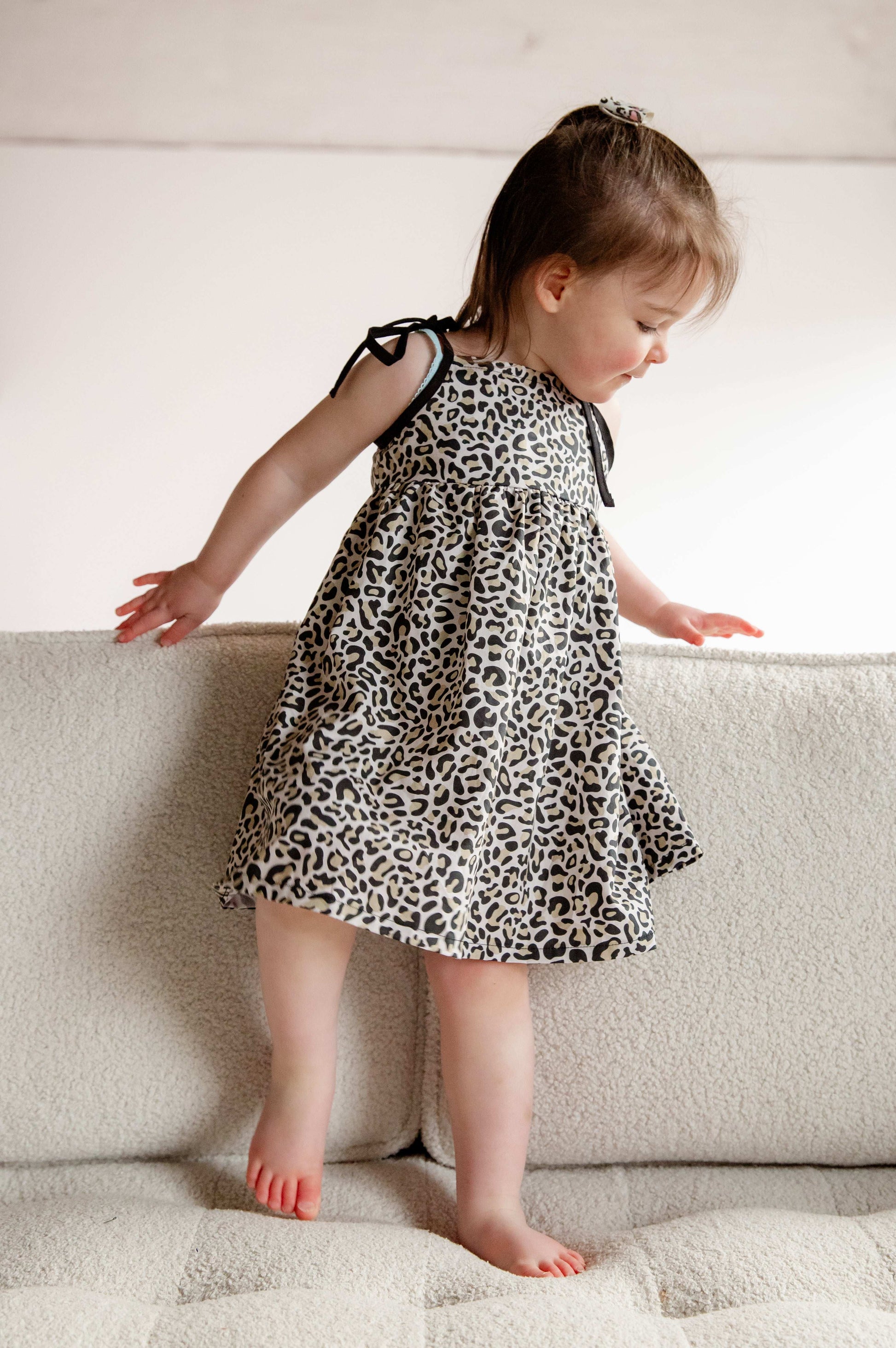 Leopard Print Cotton Dress for Kids