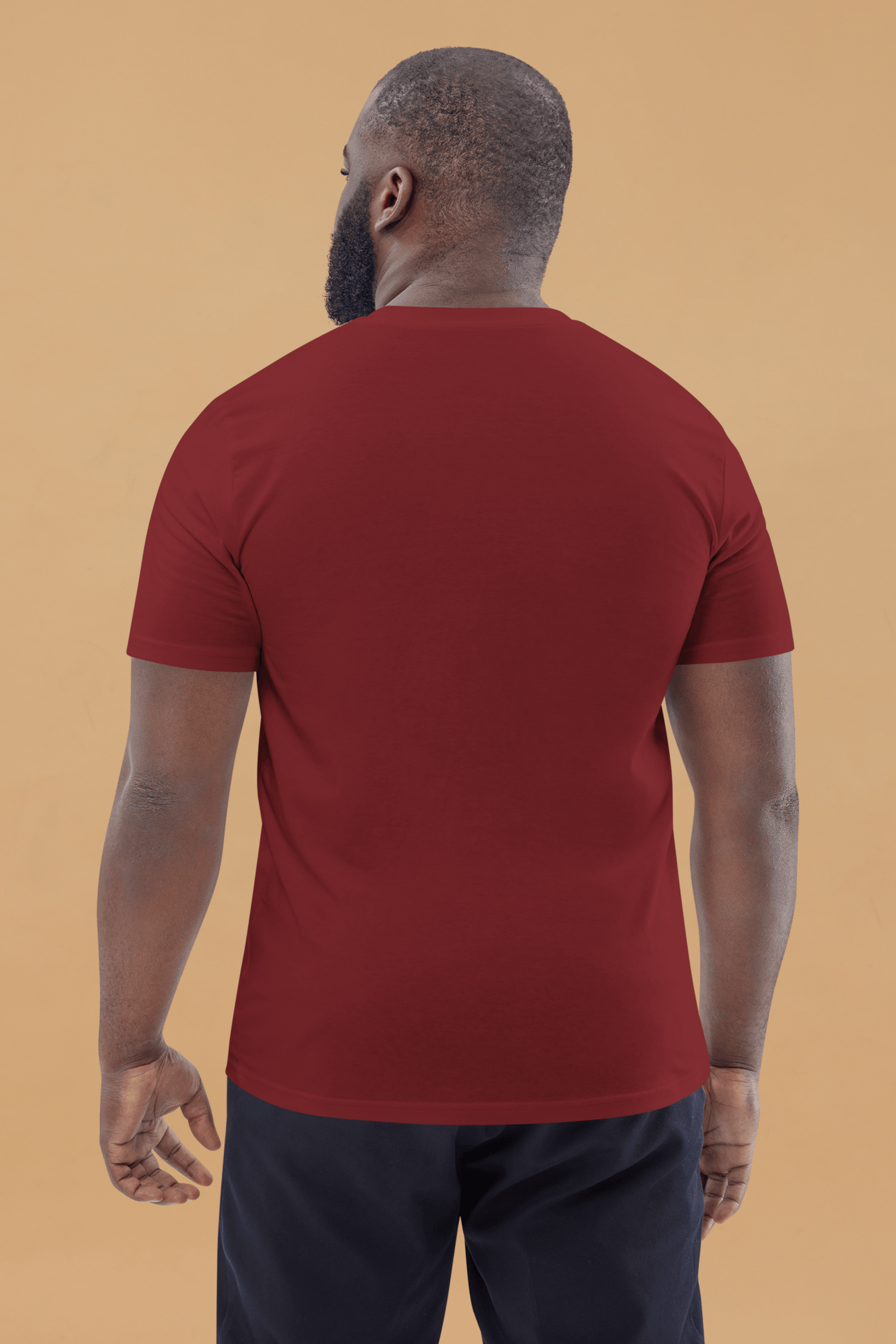 Leopard Embroidered T-Shirt in Burgundy