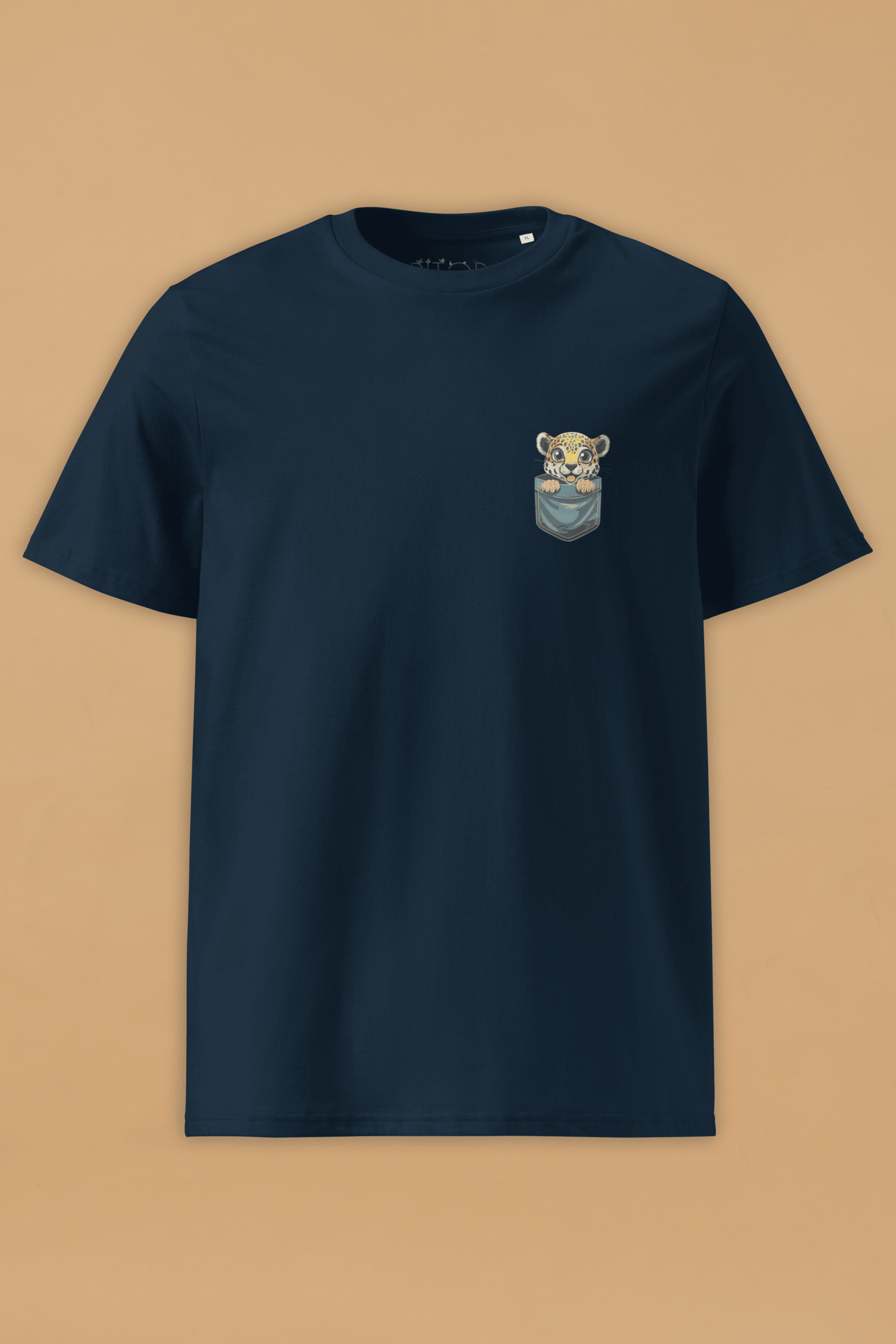 Leopard T-Shirt in Navy