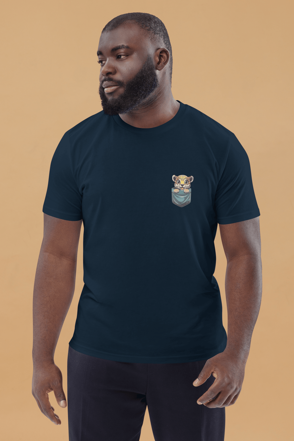 Leopard T-Shirt in Navy