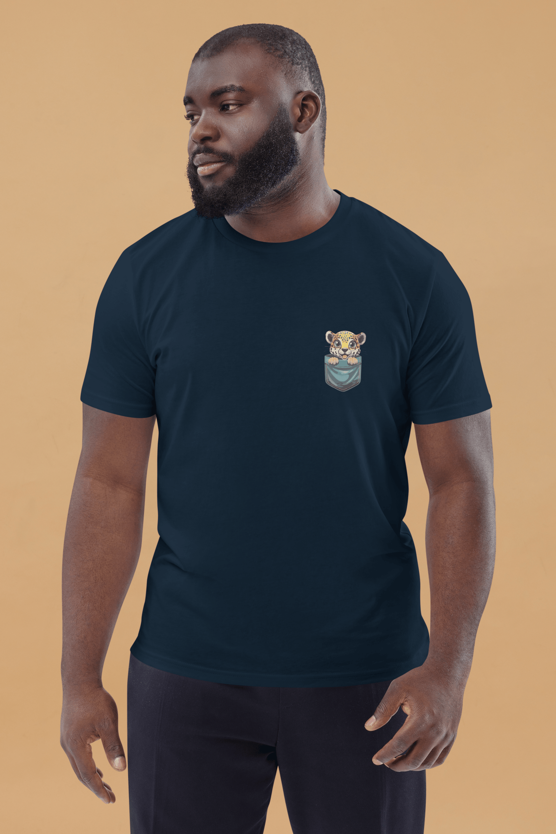 Leopard T-Shirt in Navy