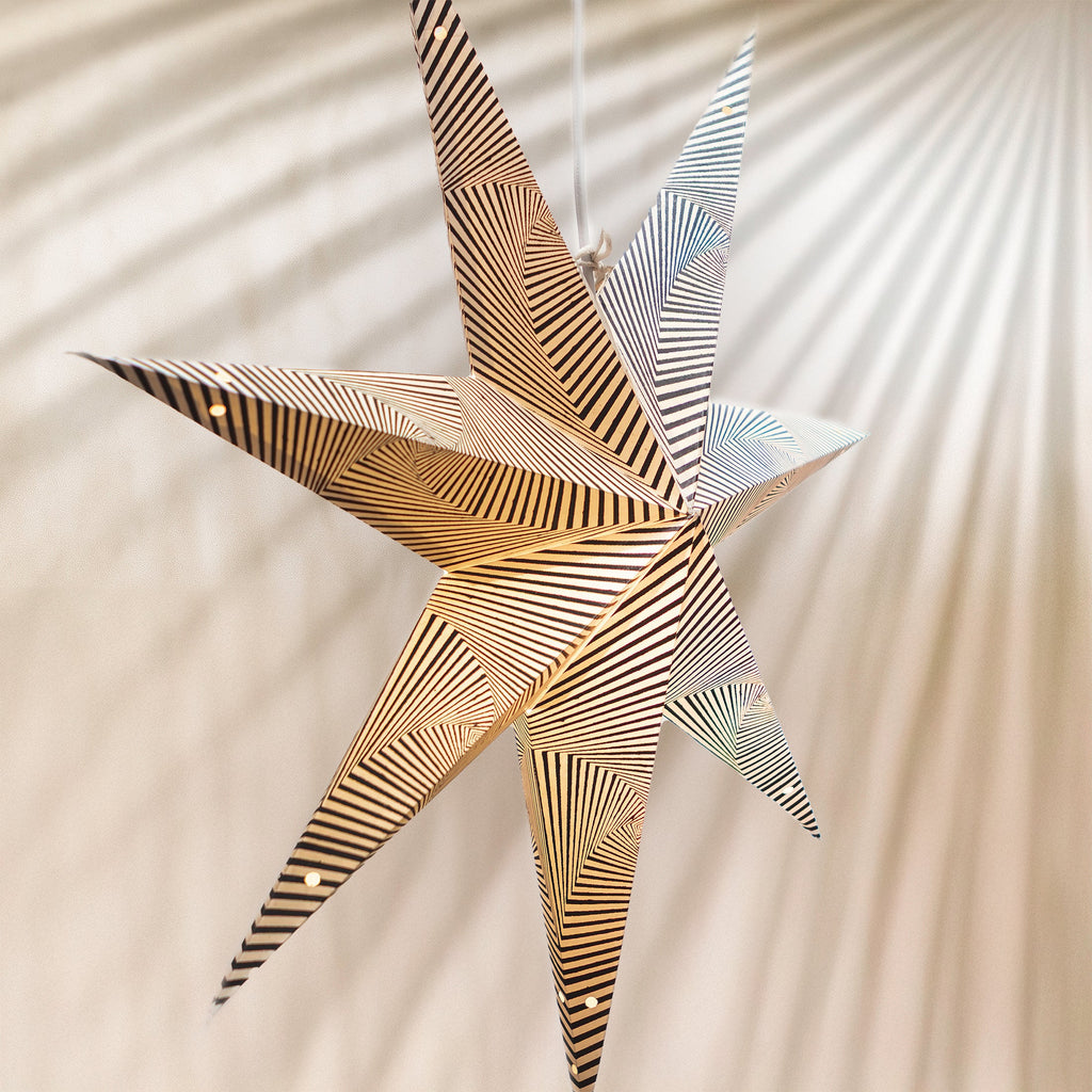Monochrome Star Paper Lantern 60cm