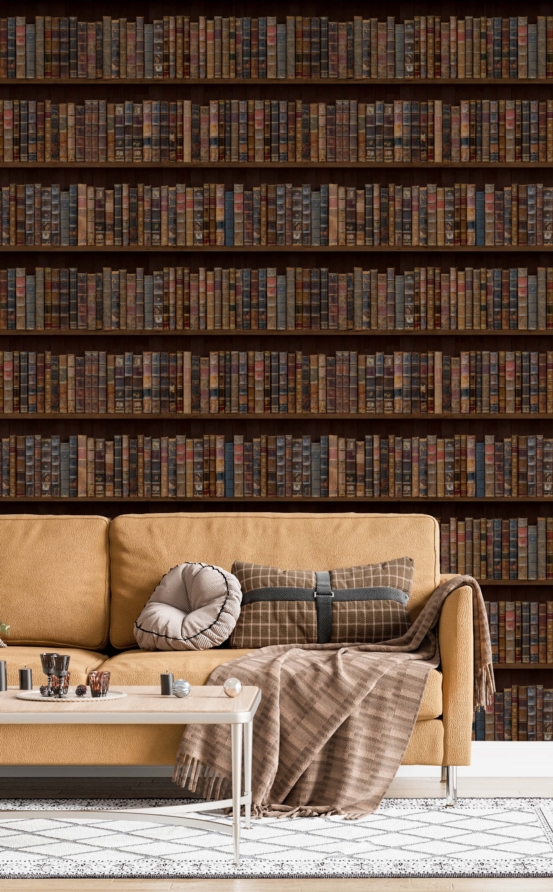 Bookcase Wallpaper Libre