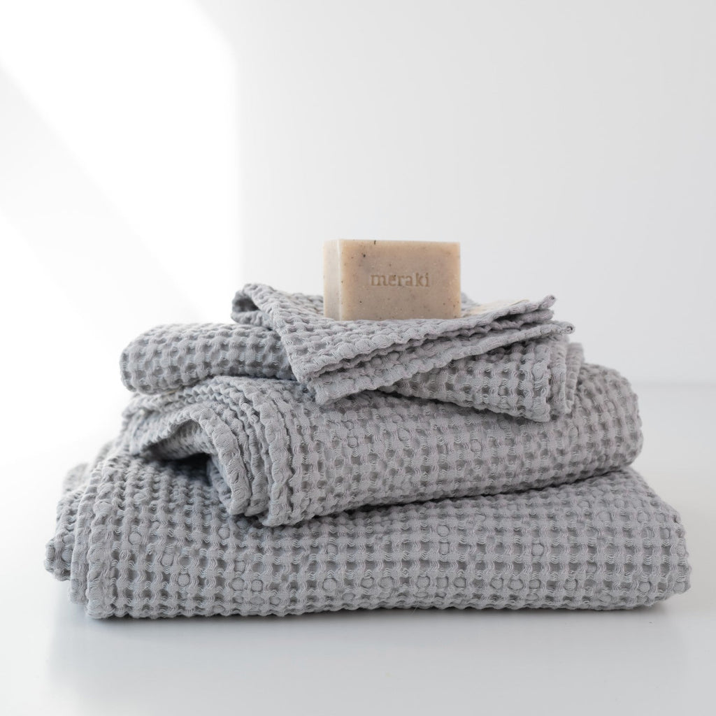 Luxurious Honeycomb Waffle Bath Towel – Soft, Quick-Dry Linen Blend by Linen Tales at www.brixbailey.com
