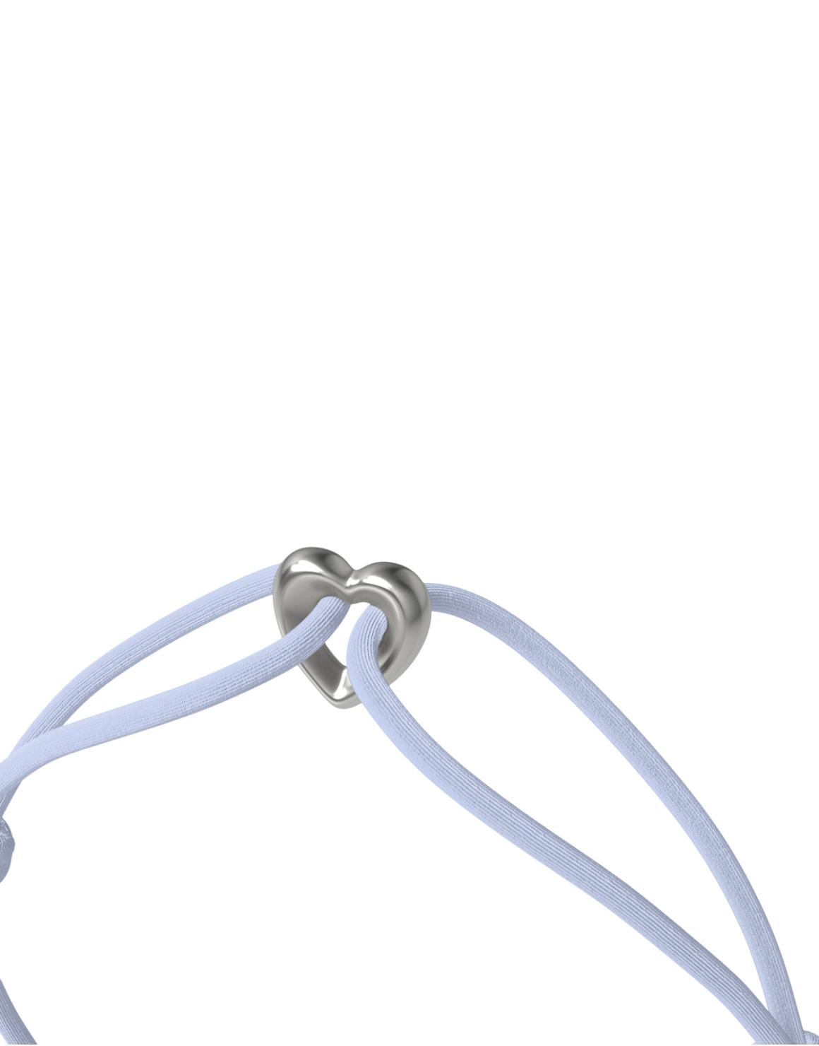 Silver Heart Cord Bracelet