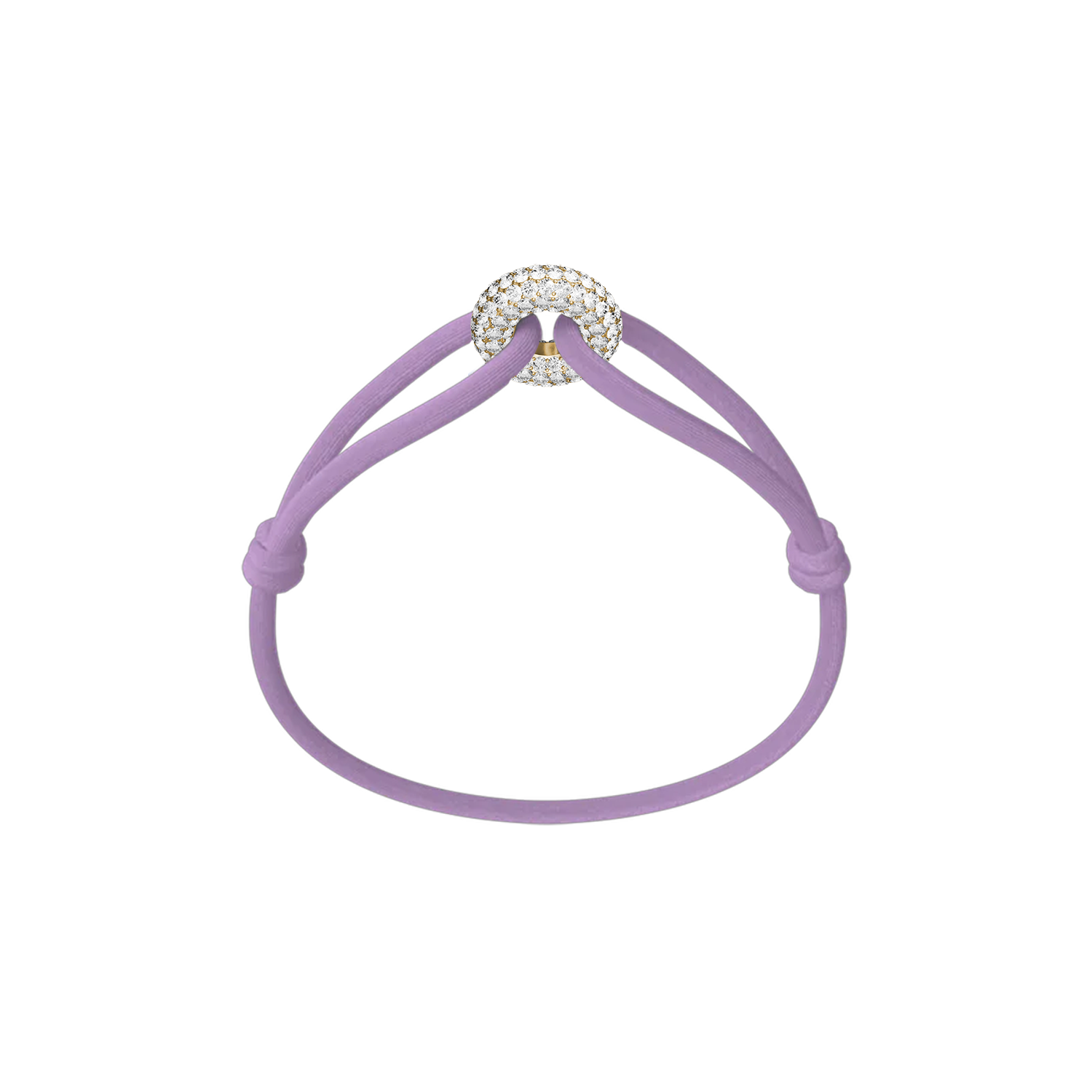 Golden Pave Cord Bracelet with Lab Diamonds