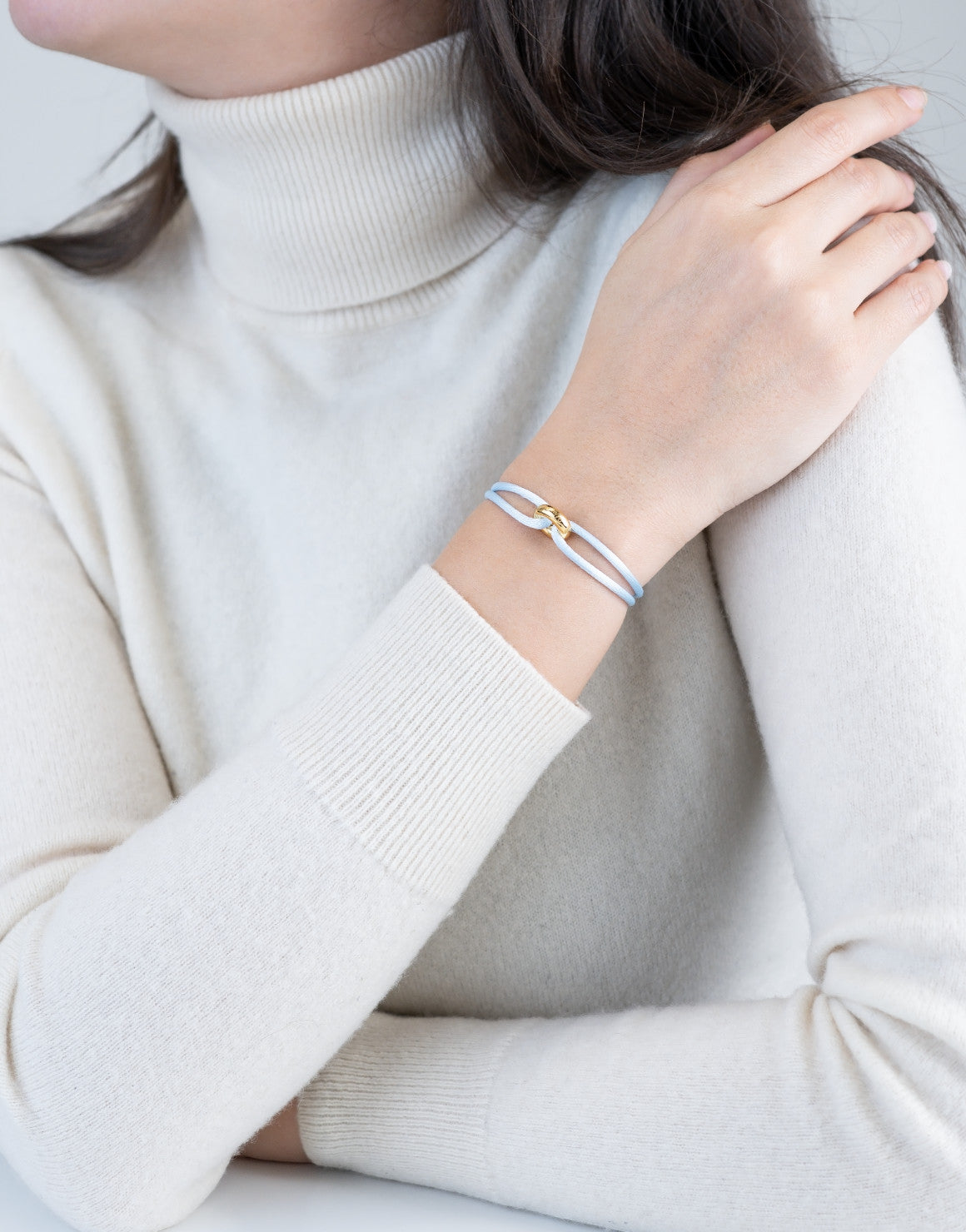 Golden Cord Bracelet Handcrafted in Sterling Silver