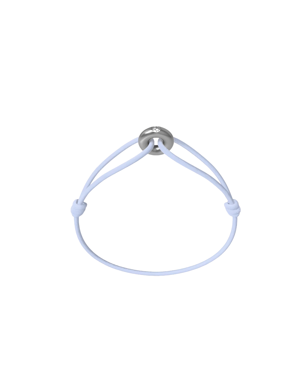 Mini Silver Diamond Cord Bracelet