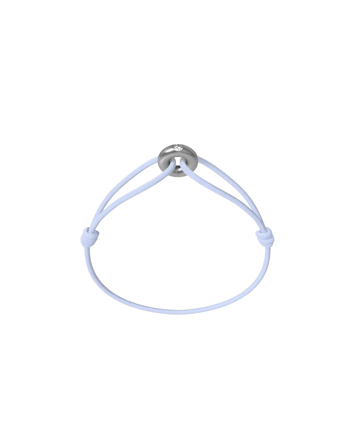 Mini Silver Diamond Cord Bracelet