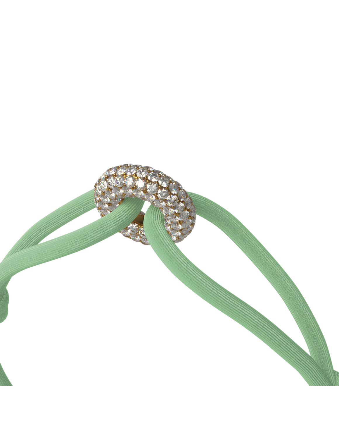 Golden Pave Cord Bracelet with Lab Diamonds