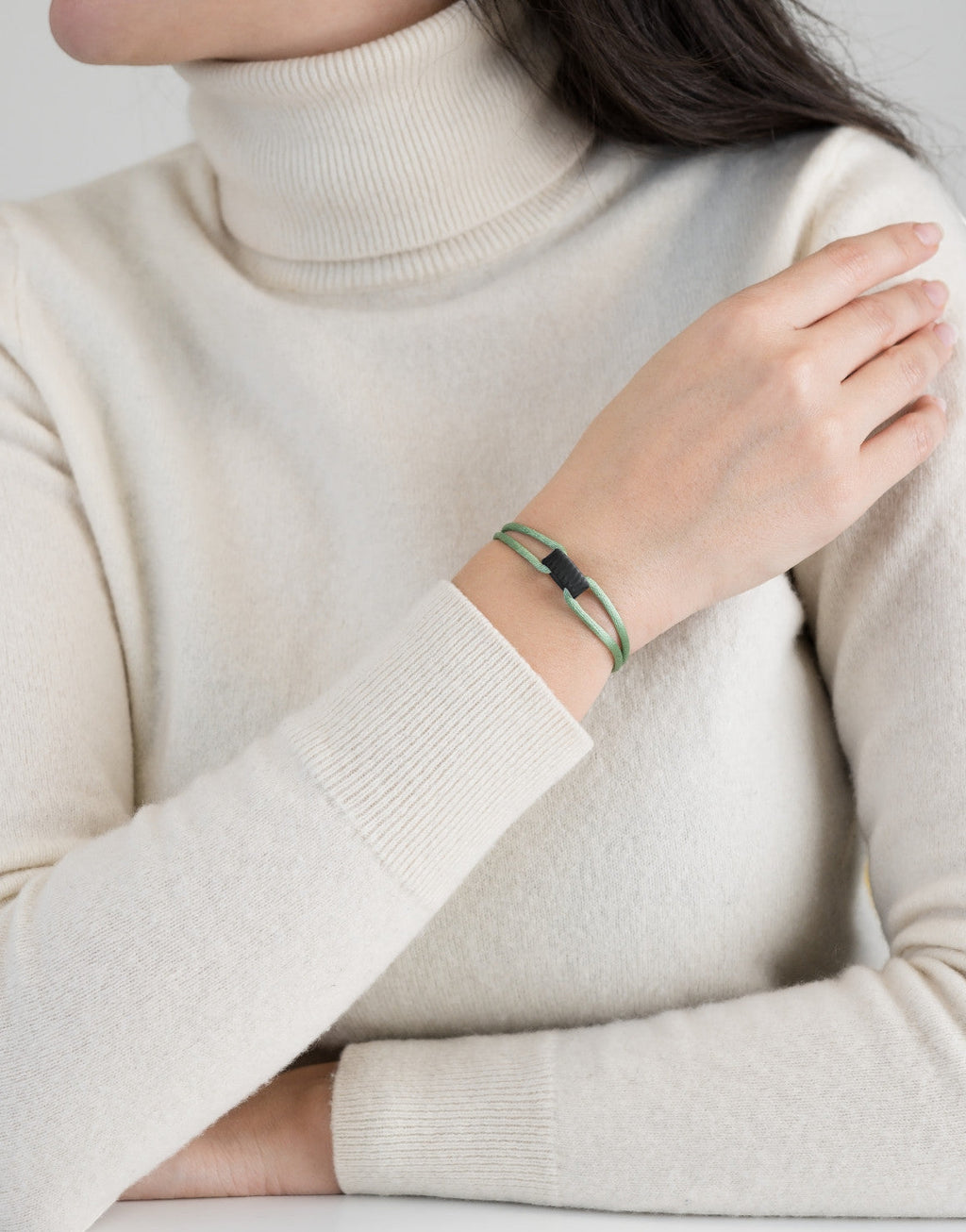 Carbon Regent Cord Bracelet