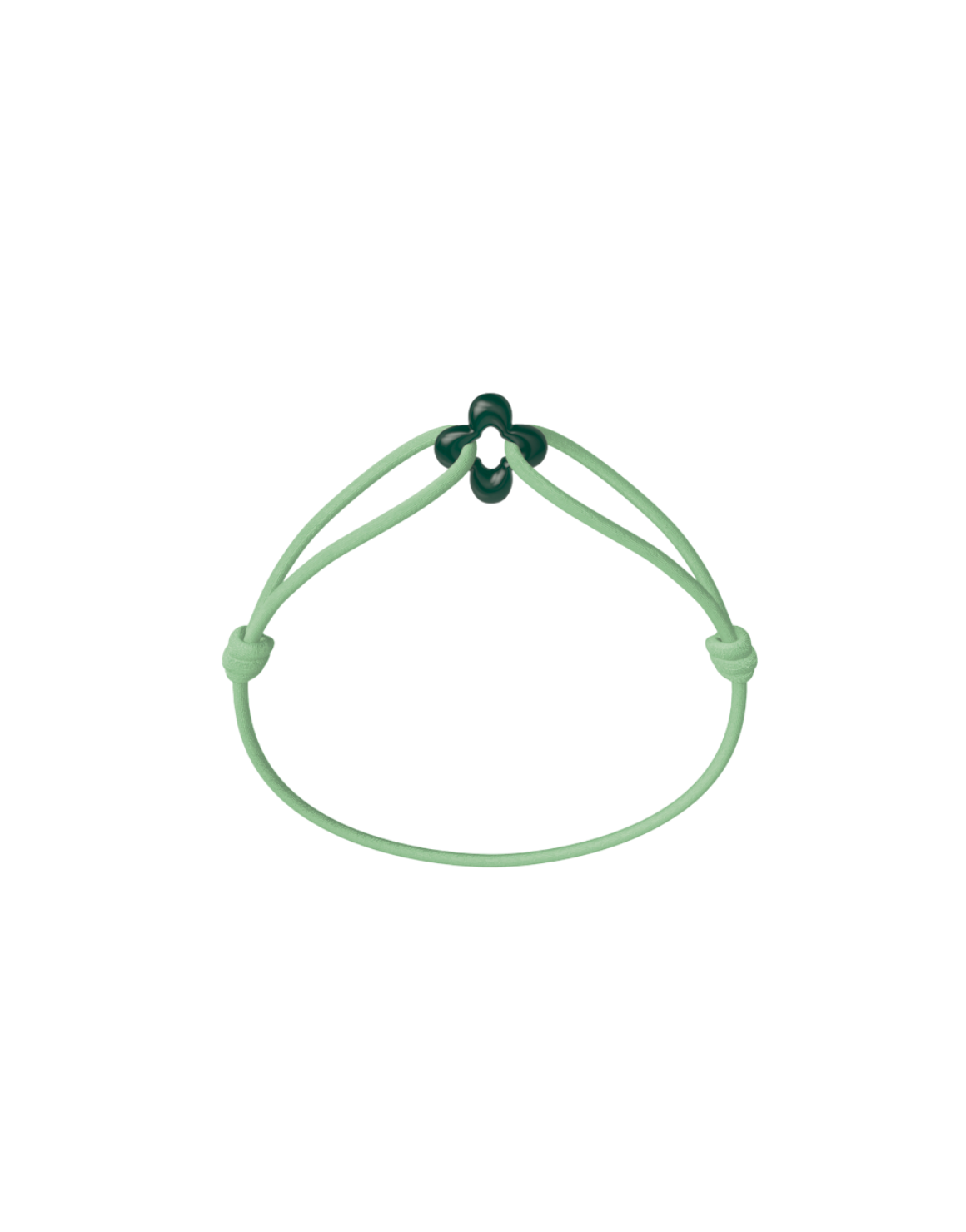 Mini Green Clover Cord Bracelet