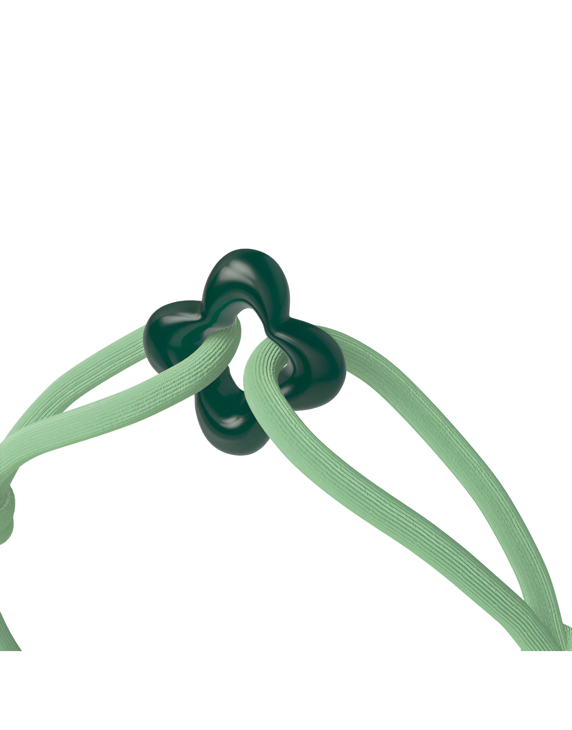 Green Clover Cord Bracelet