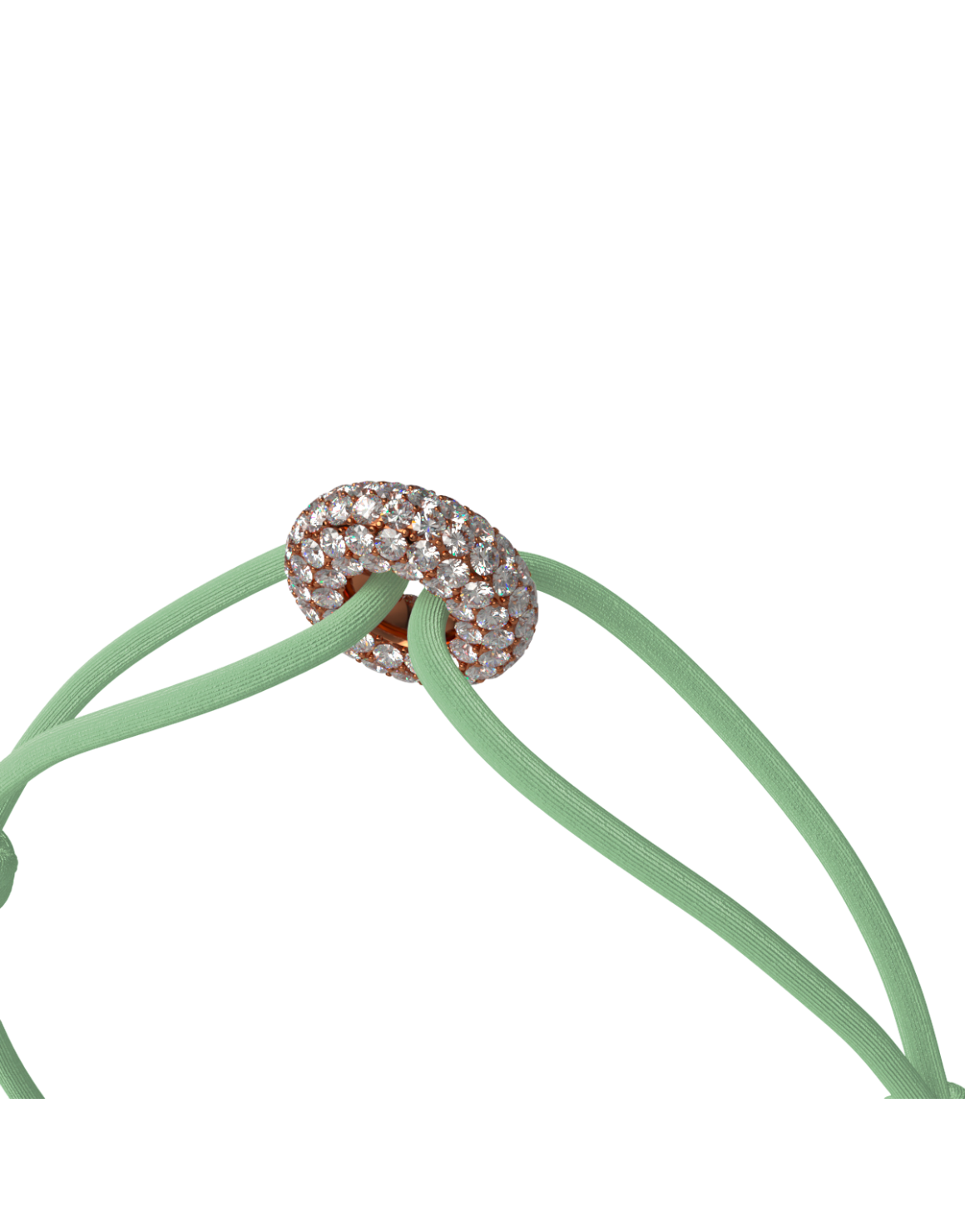 Mini Rose Soho Pave Cord Bracelet