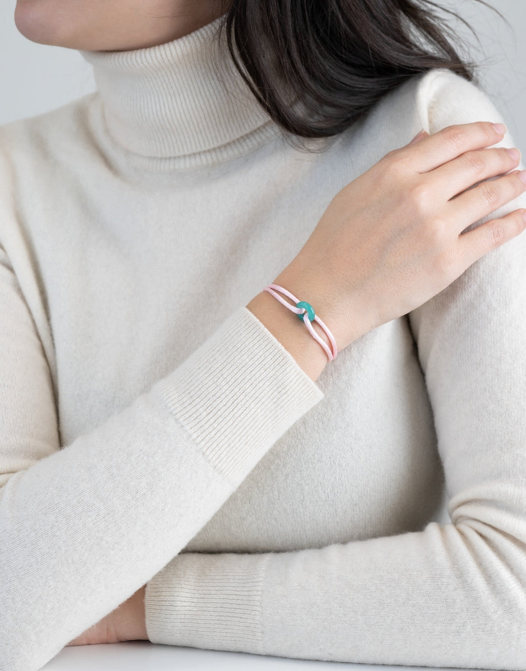 Soho Cord Bracelet with Jade Stone