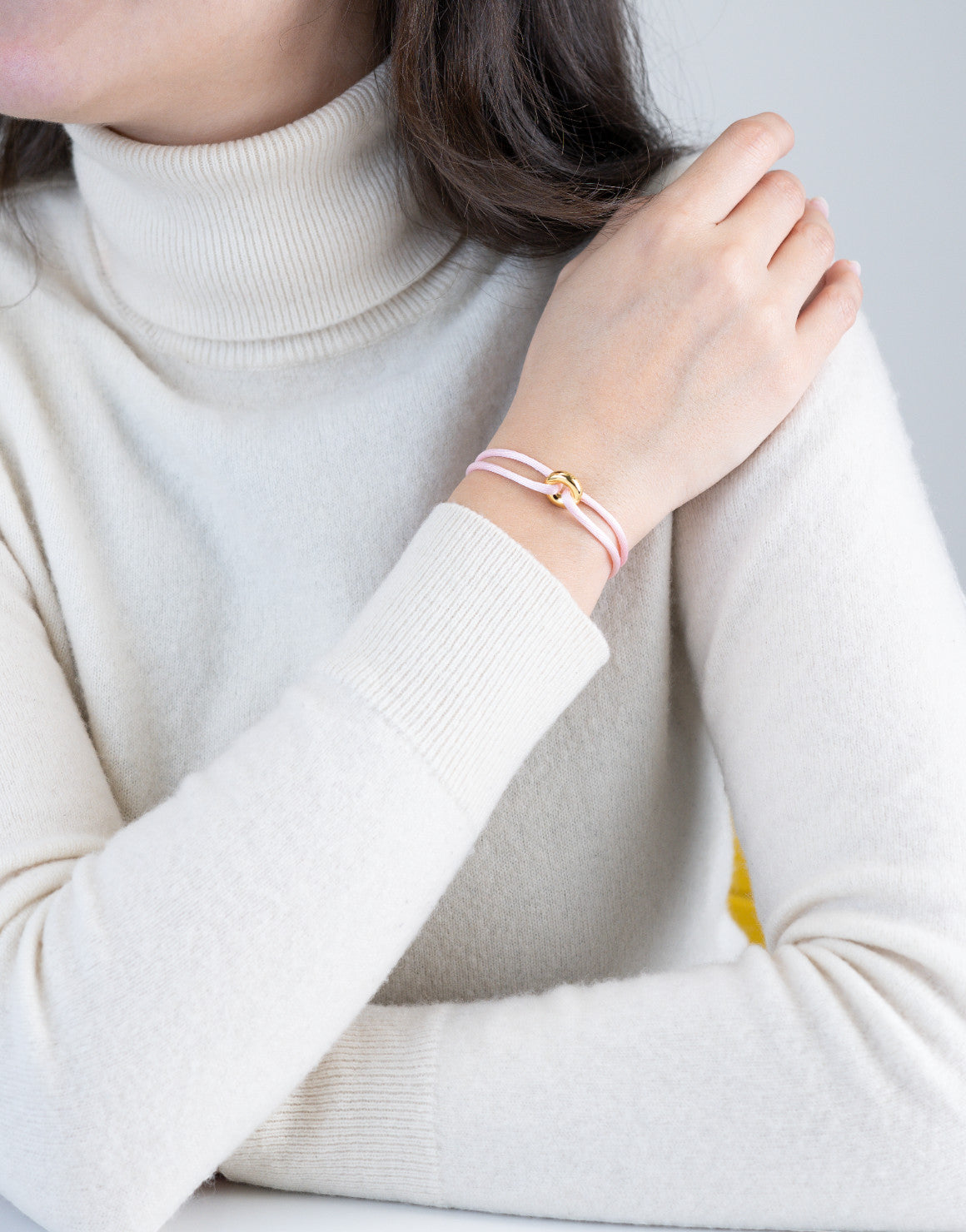 Golden Cord Bracelet Handcrafted in Sterling Silver