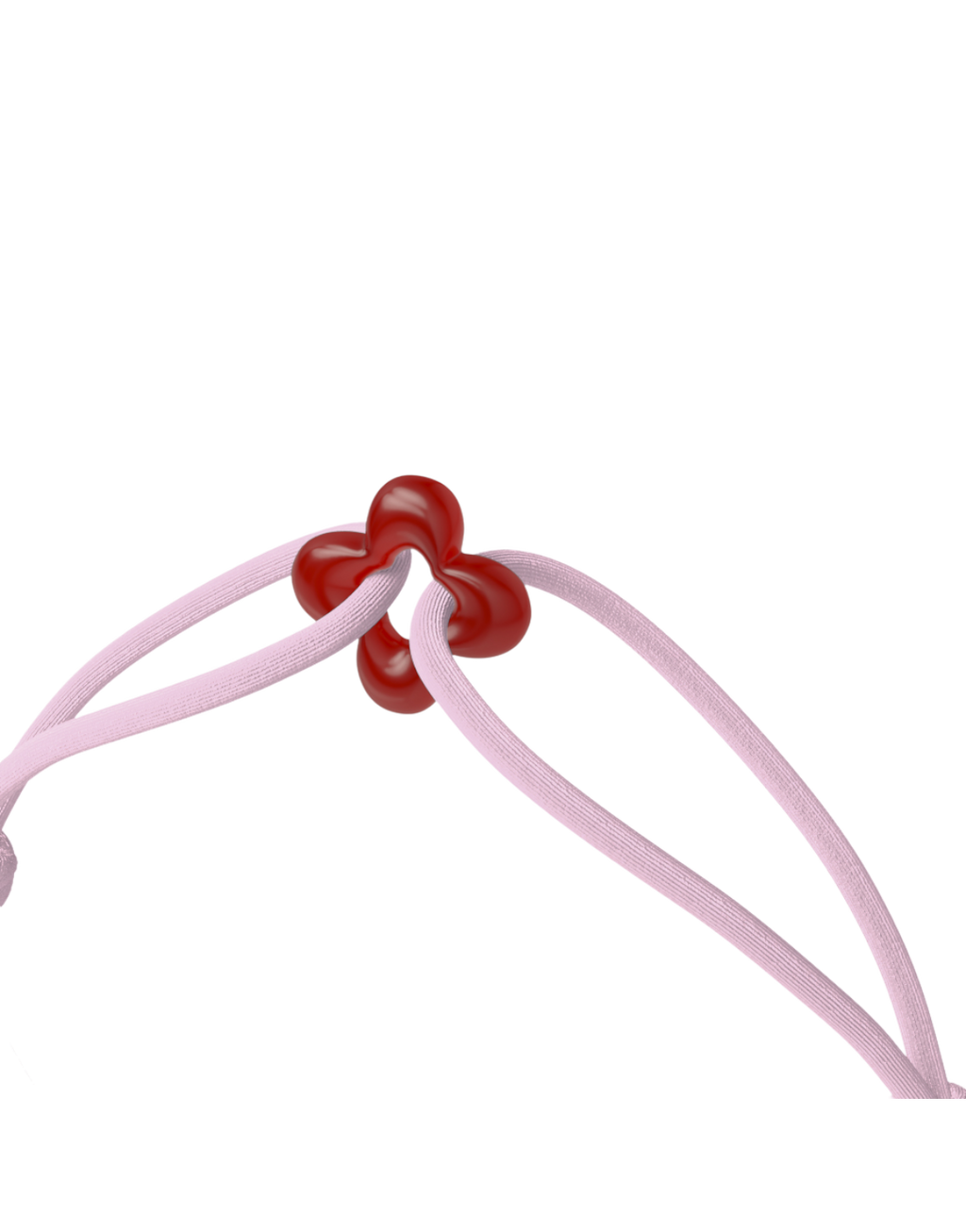 Mini Red Clover Cord Bracelet with Carnelian