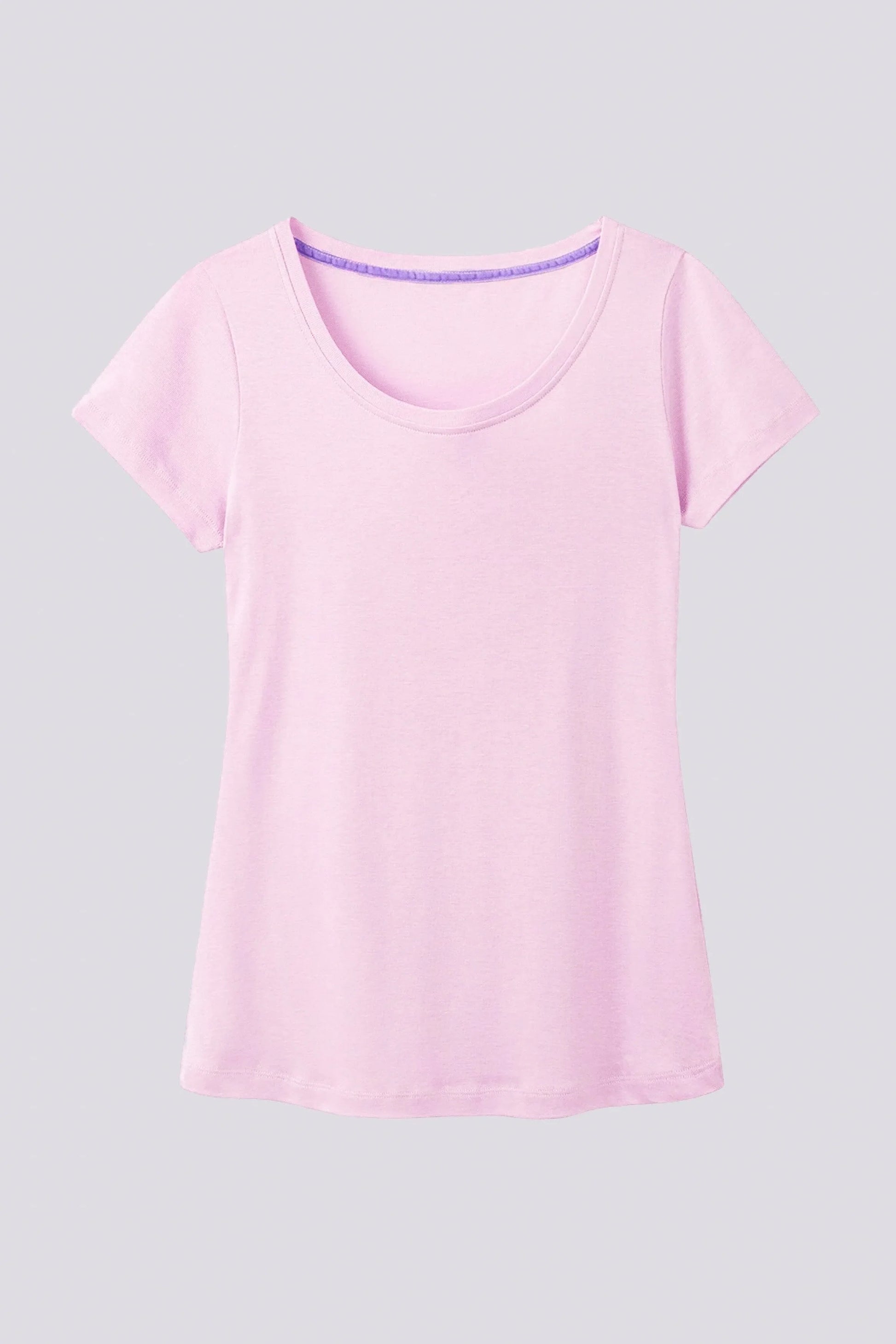 Women's Scoop Neck Cotton Modal T-Shirt Short Sleeve