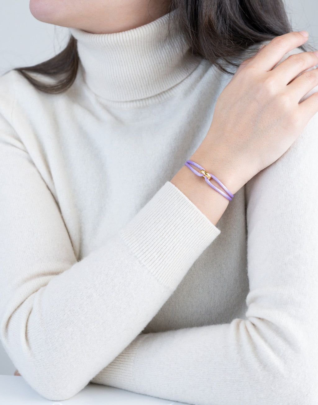 Golden Cord Bracelet Handcrafted in Sterling Silver