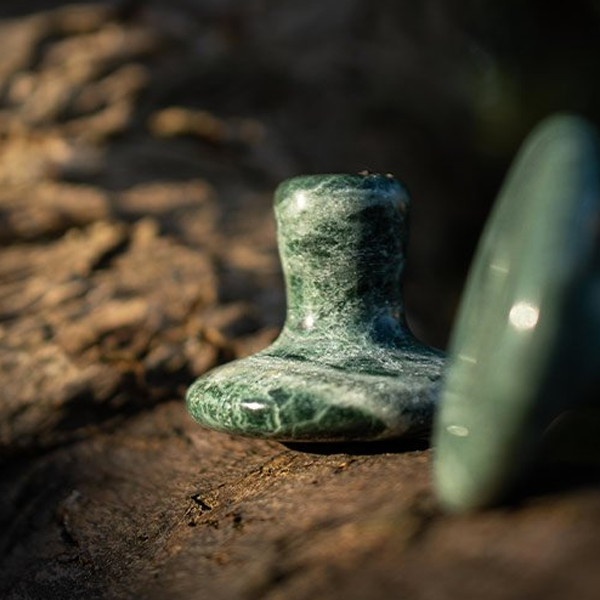 Mushroom Jade Hot Stone for Massage and Skincare