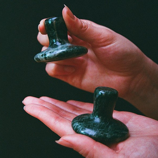 Mushroom Jade Hot Stone for Massage and Skincare
