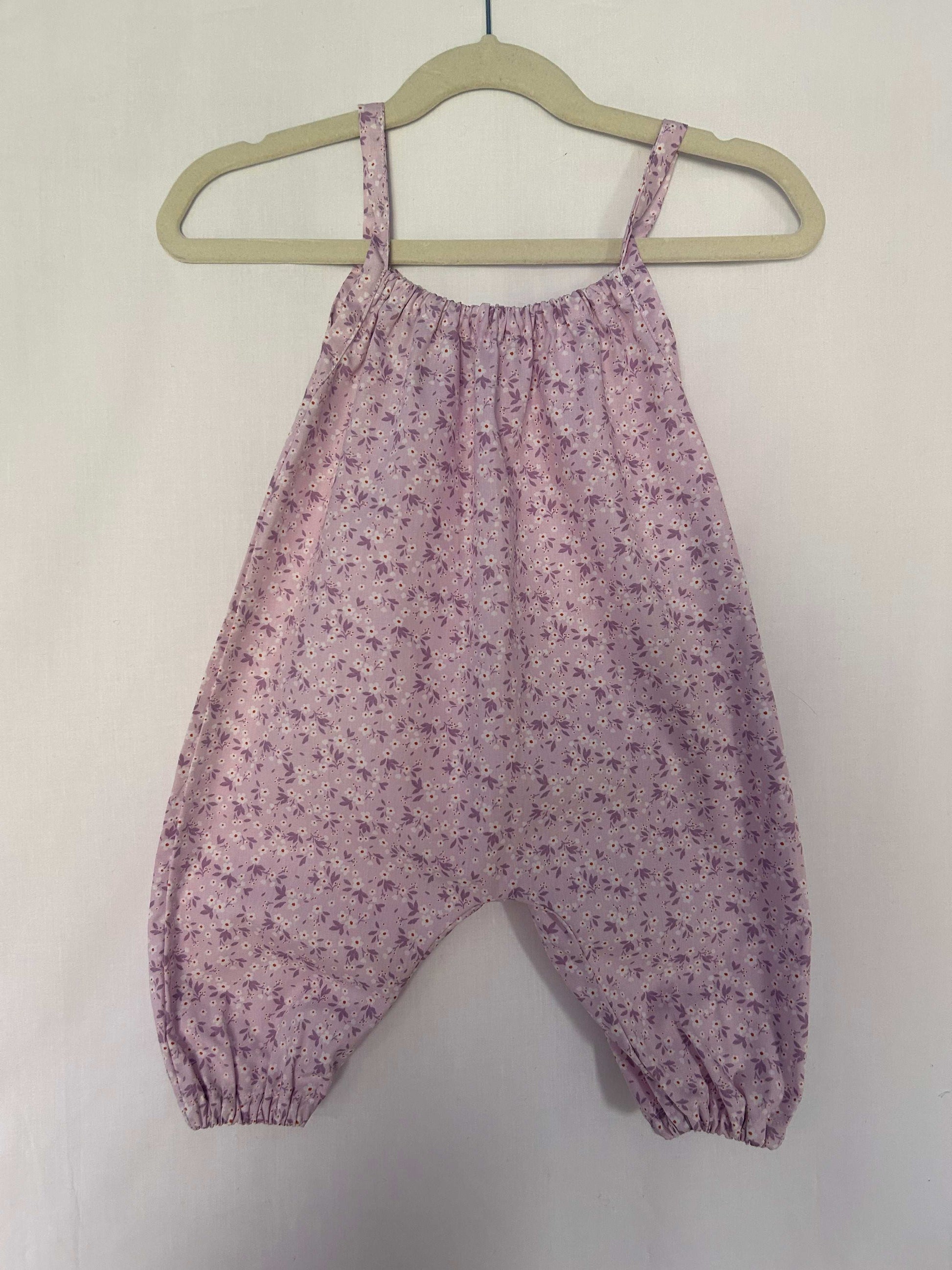 Lilac Floral Cotton Romper