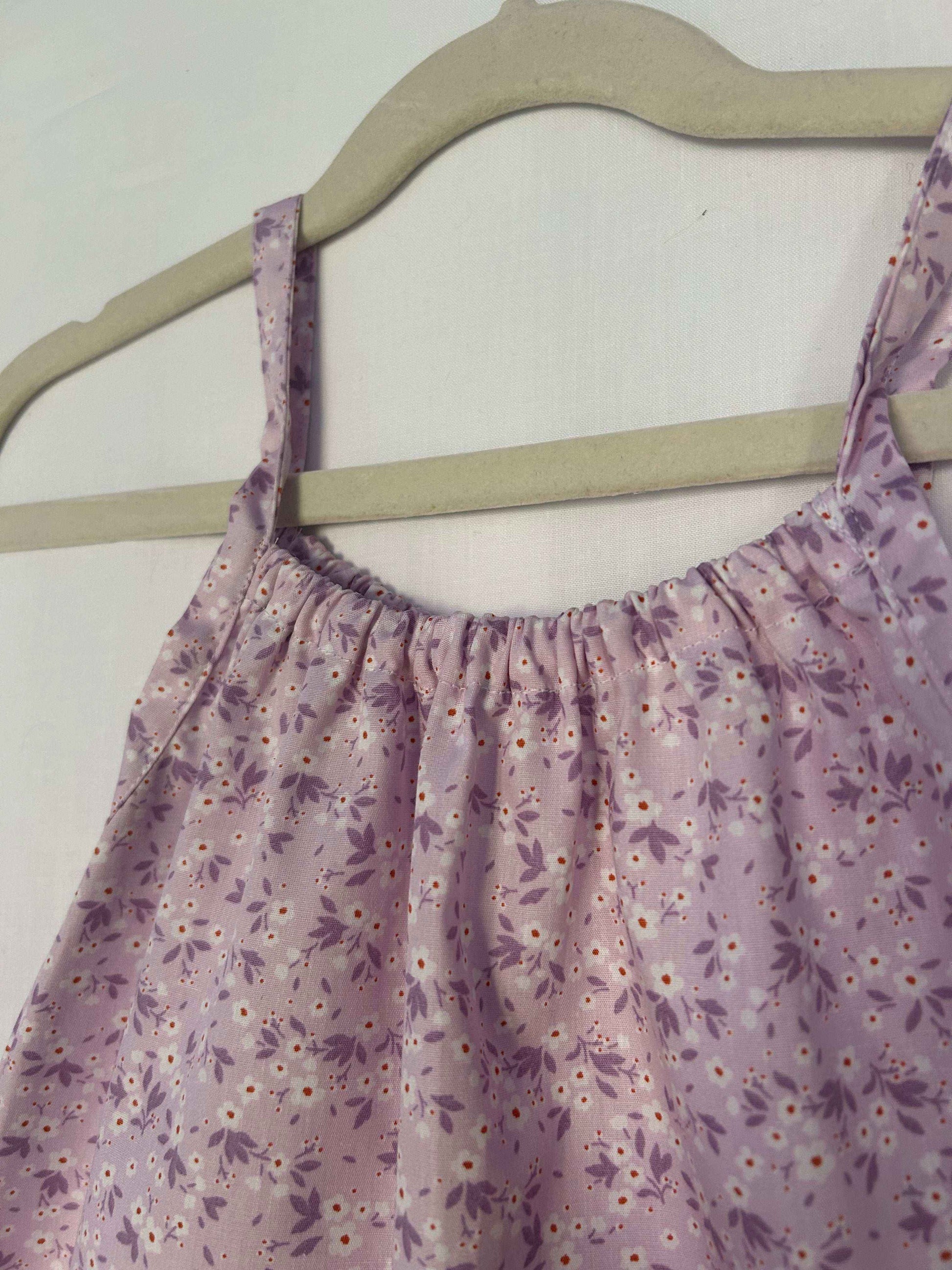 Lilac Floral Cotton Romper
