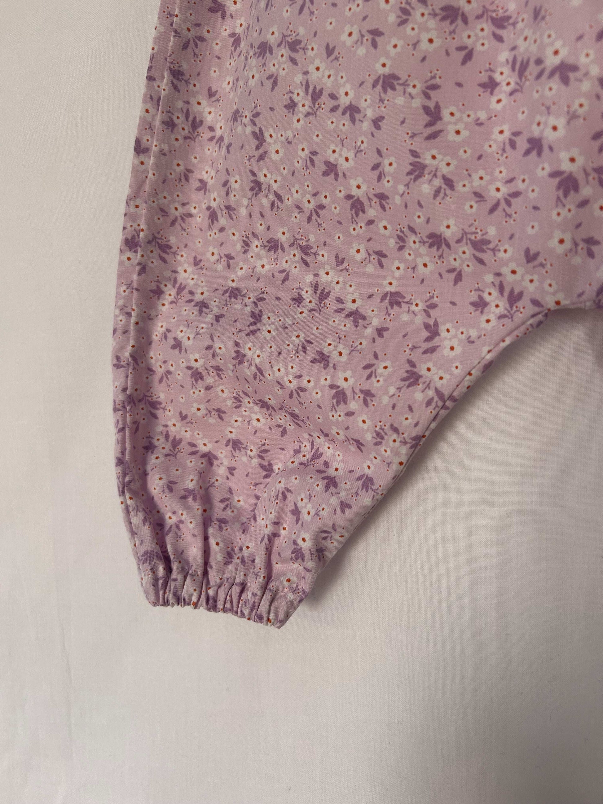 Lilac Floral Cotton Romper