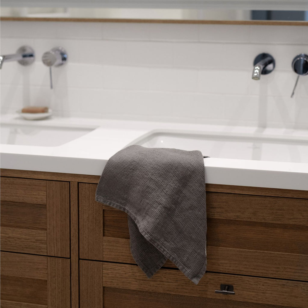 Luxurious Waffle Linen Bath Towel Set – Soft & Absorbent by Linen Tales at www.brixbailey.com