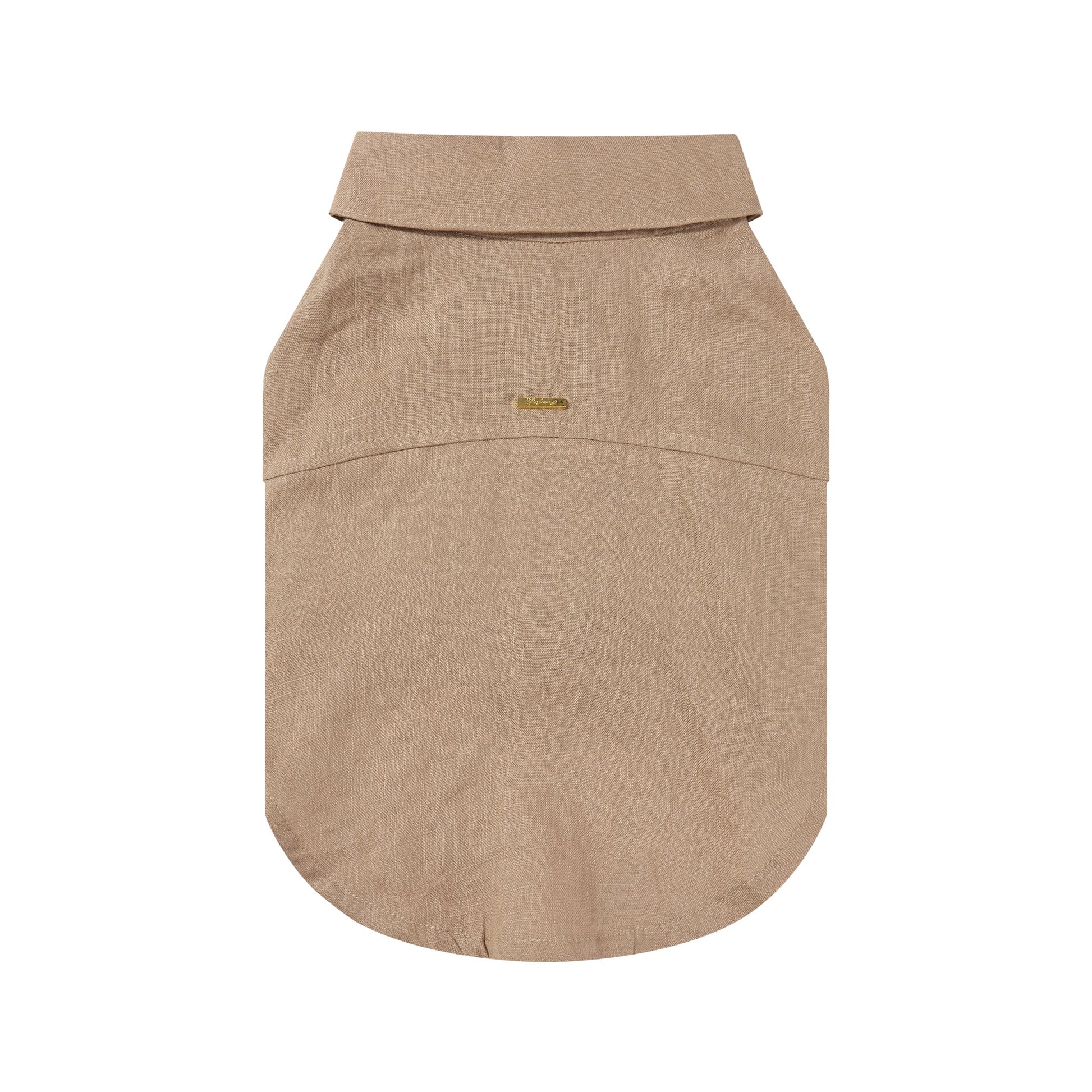 Pure Linen Shirt with Golden Buckle