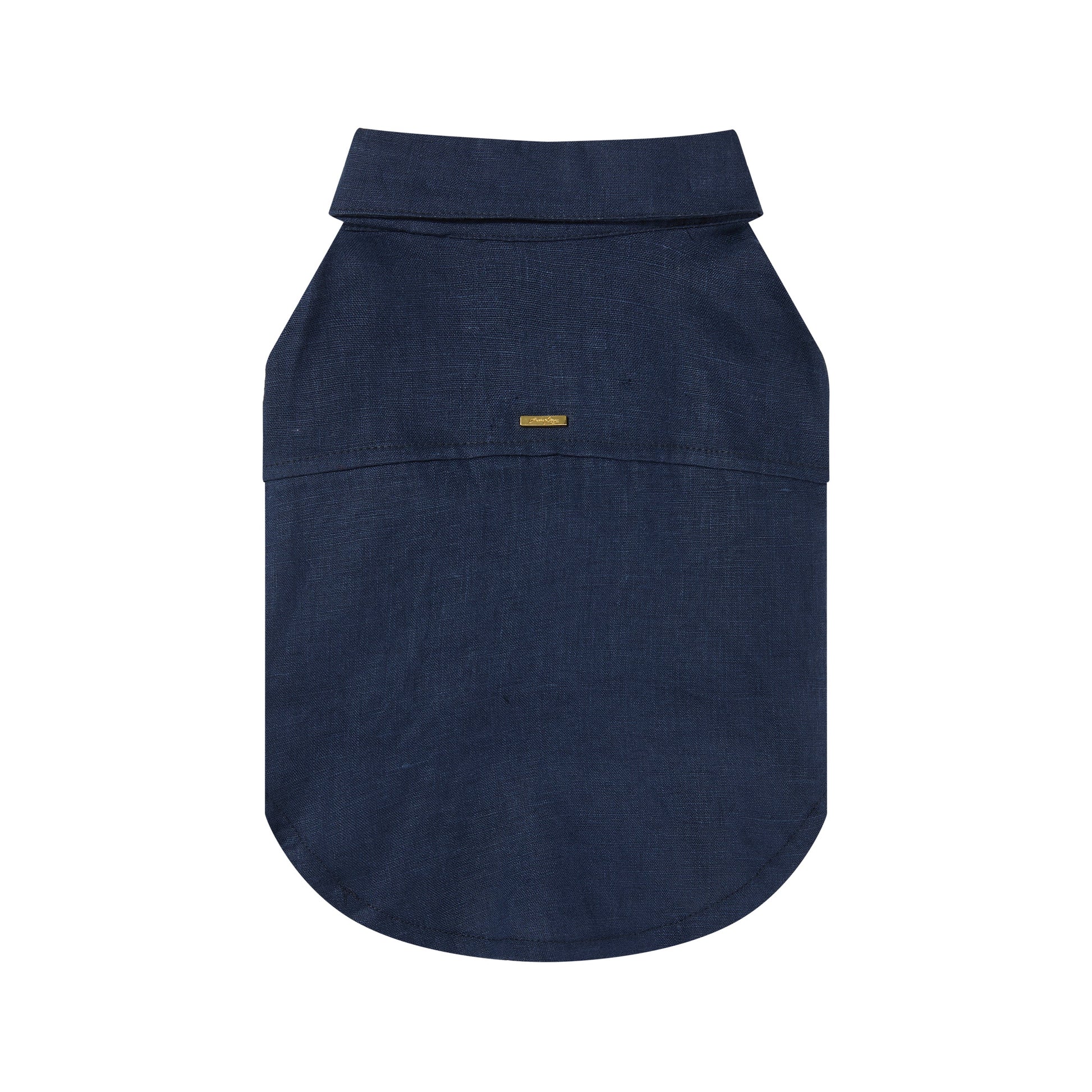 Pure Linen Shirt with Golden Buckle