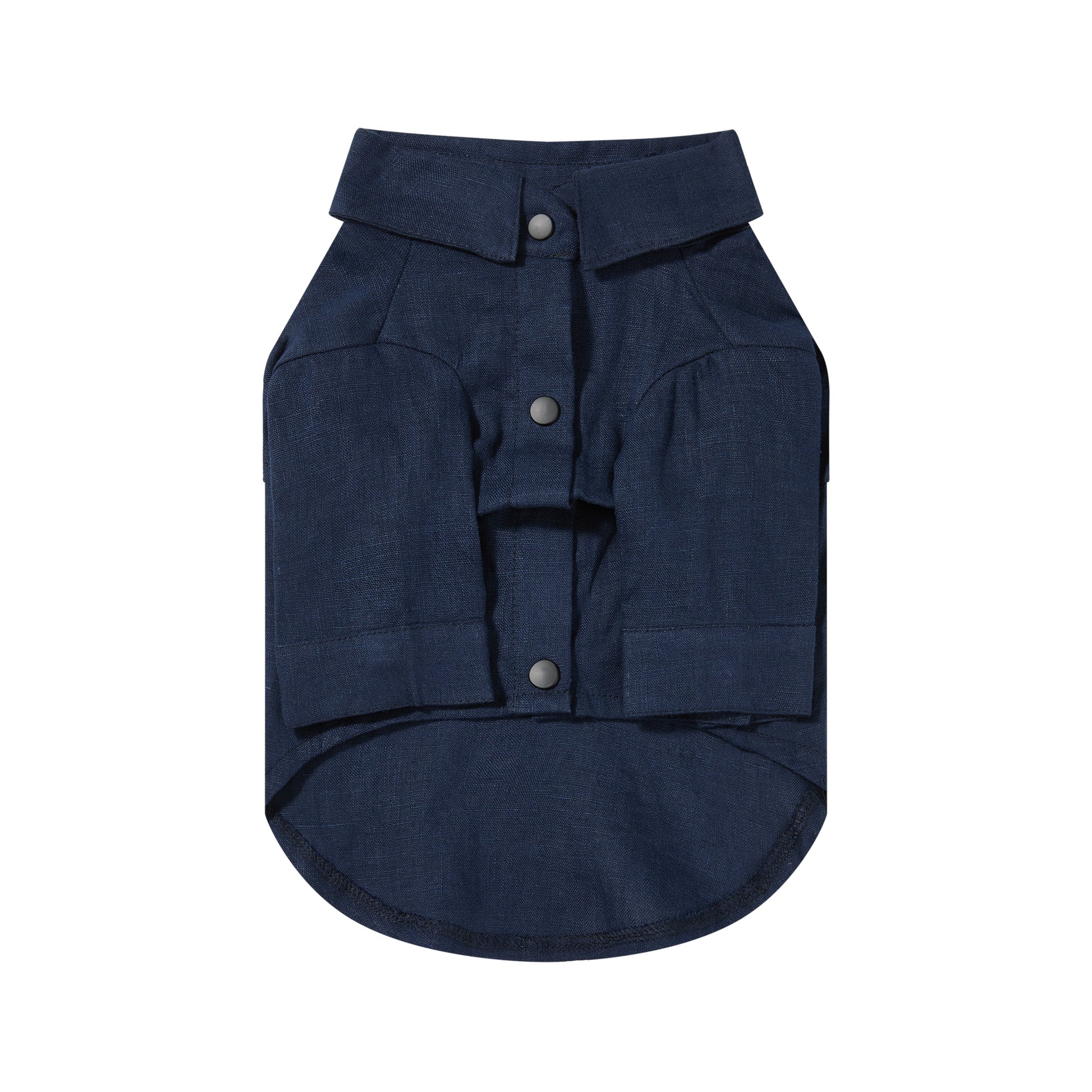 Pure Linen Shirt with Golden Buckle