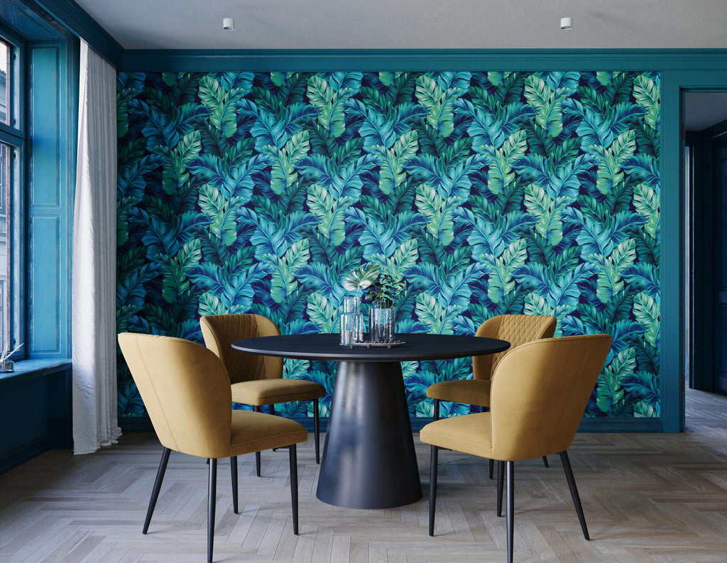 Lobate Tropical Leaf Wallpaper