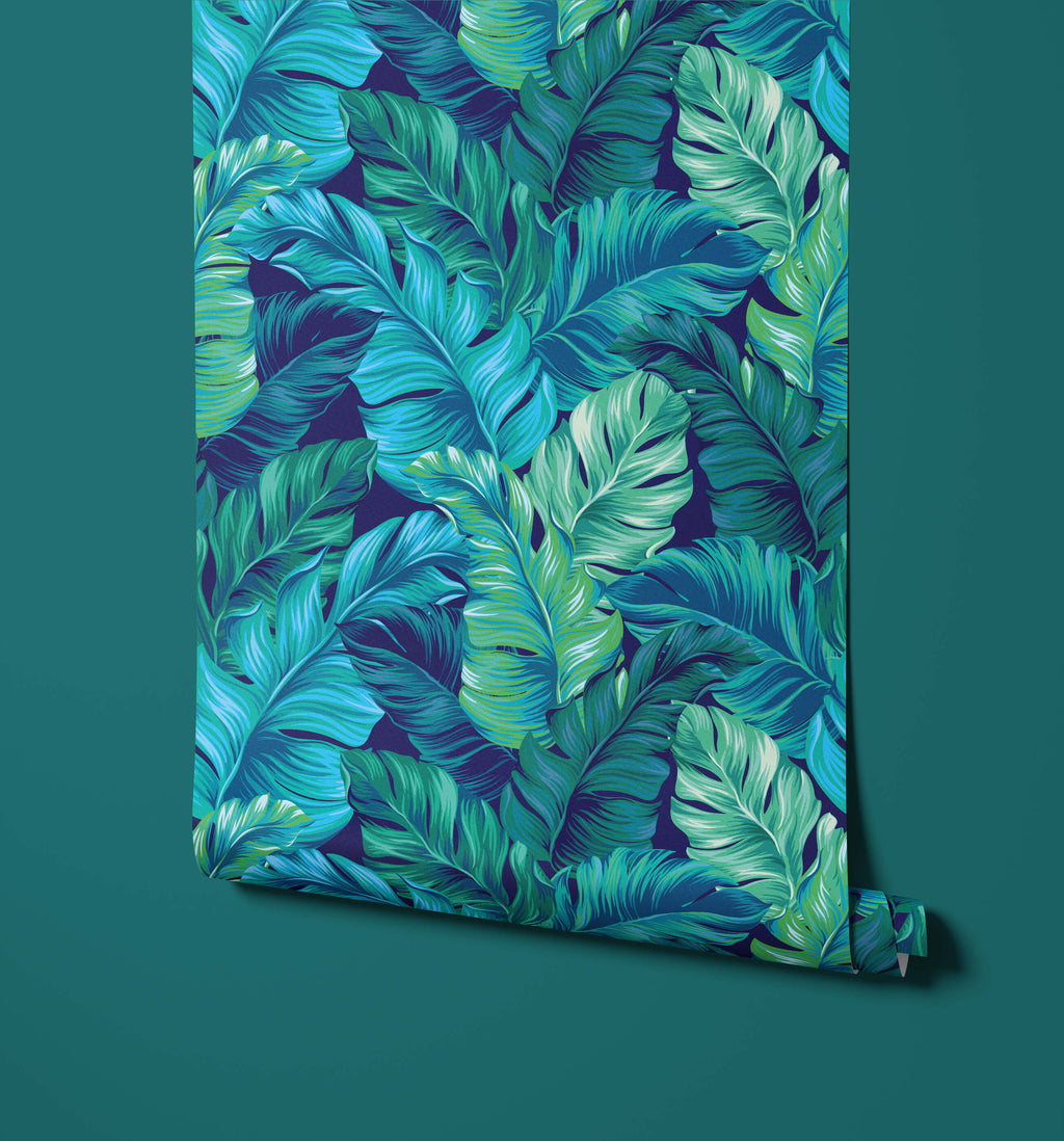 Lobate Tropical Leaf Wallpaper