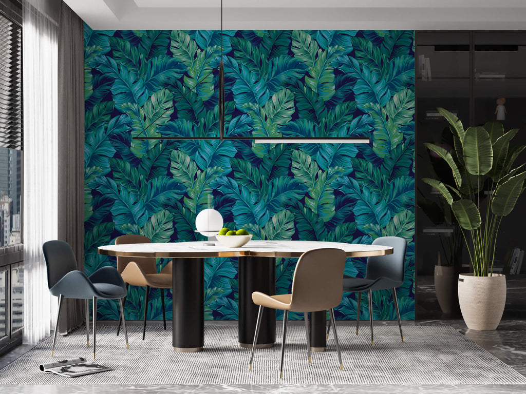 Lobate Tropical Leaf Wallpaper