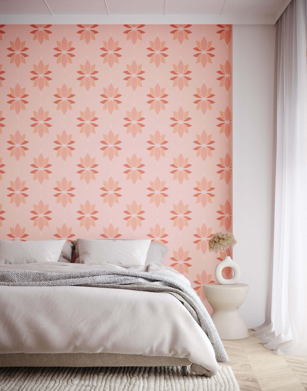 Lotus Wallpaper Neutral Minimal