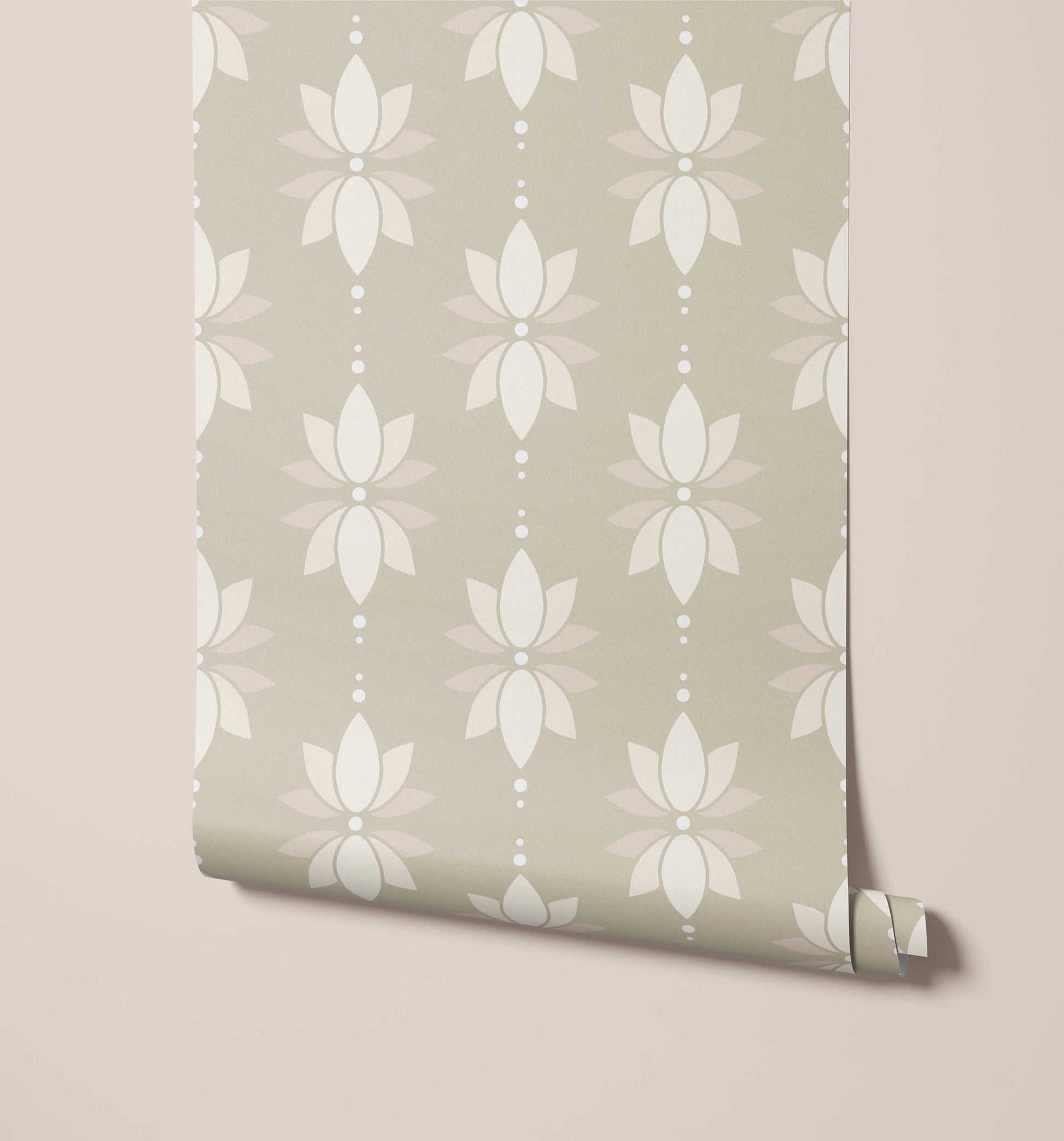 Lotus Wallpaper Neutral Minimal